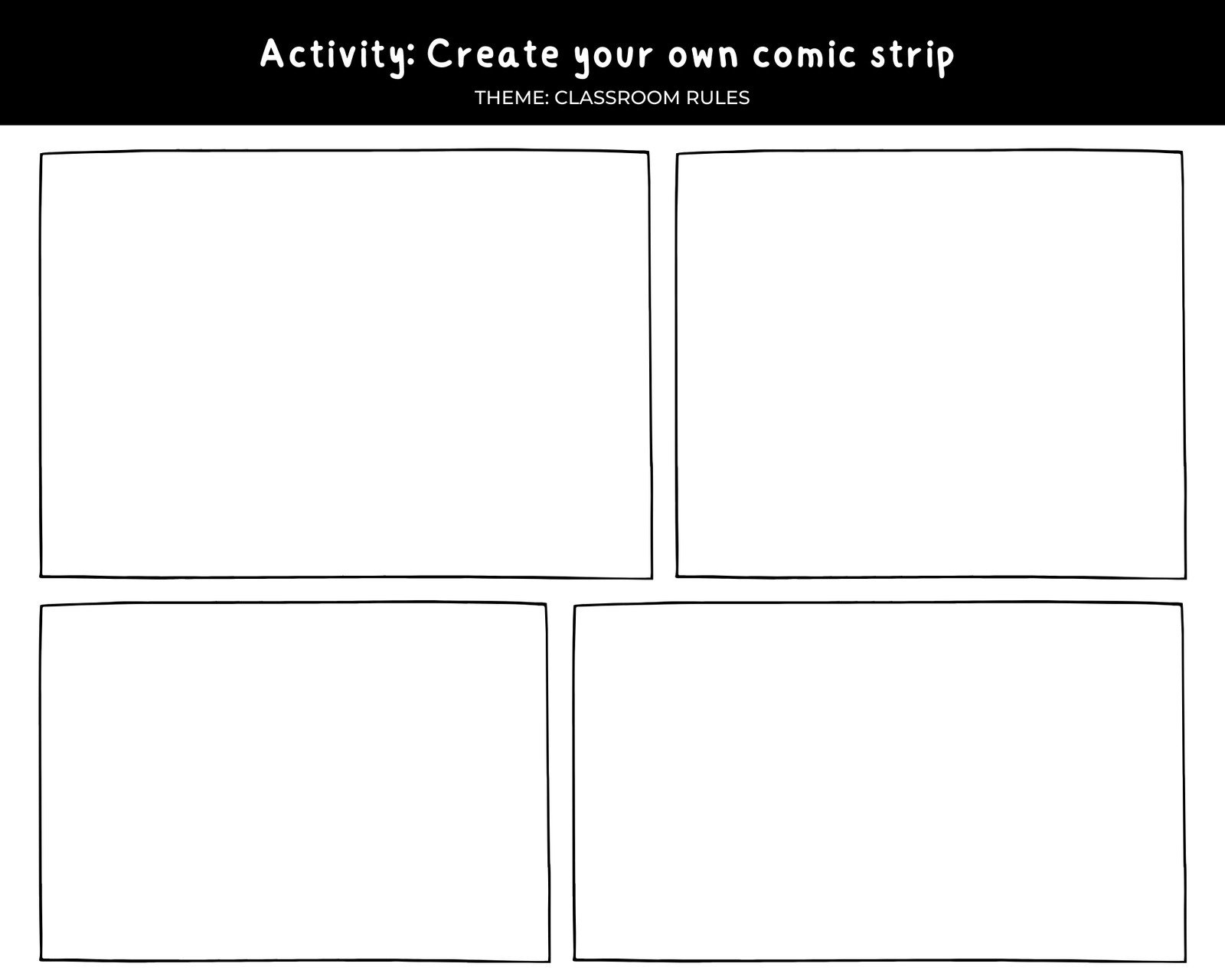 Free Printable Comic Strip Template