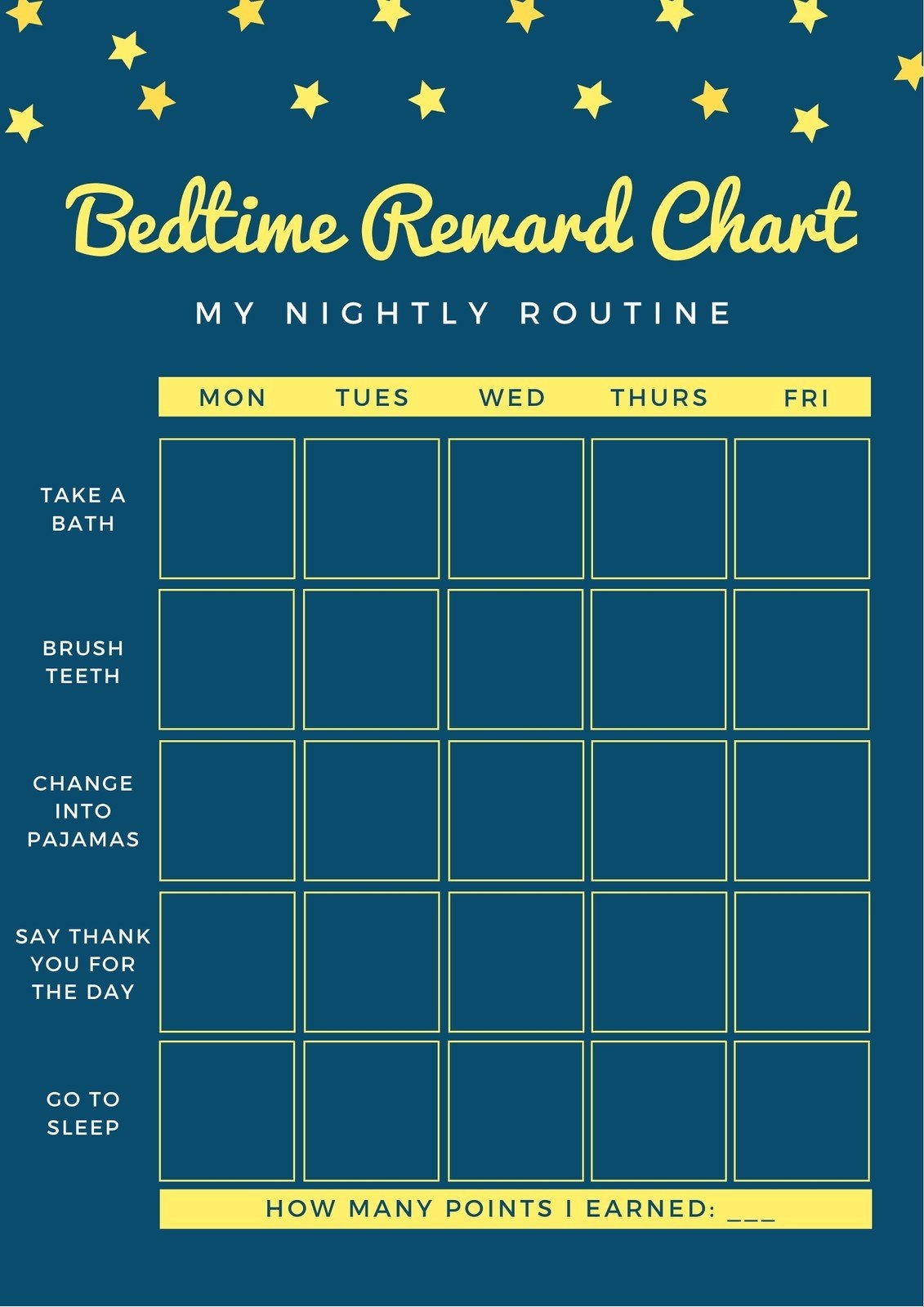 Free Printable Customizable Reward Chart Poster Templates Canva