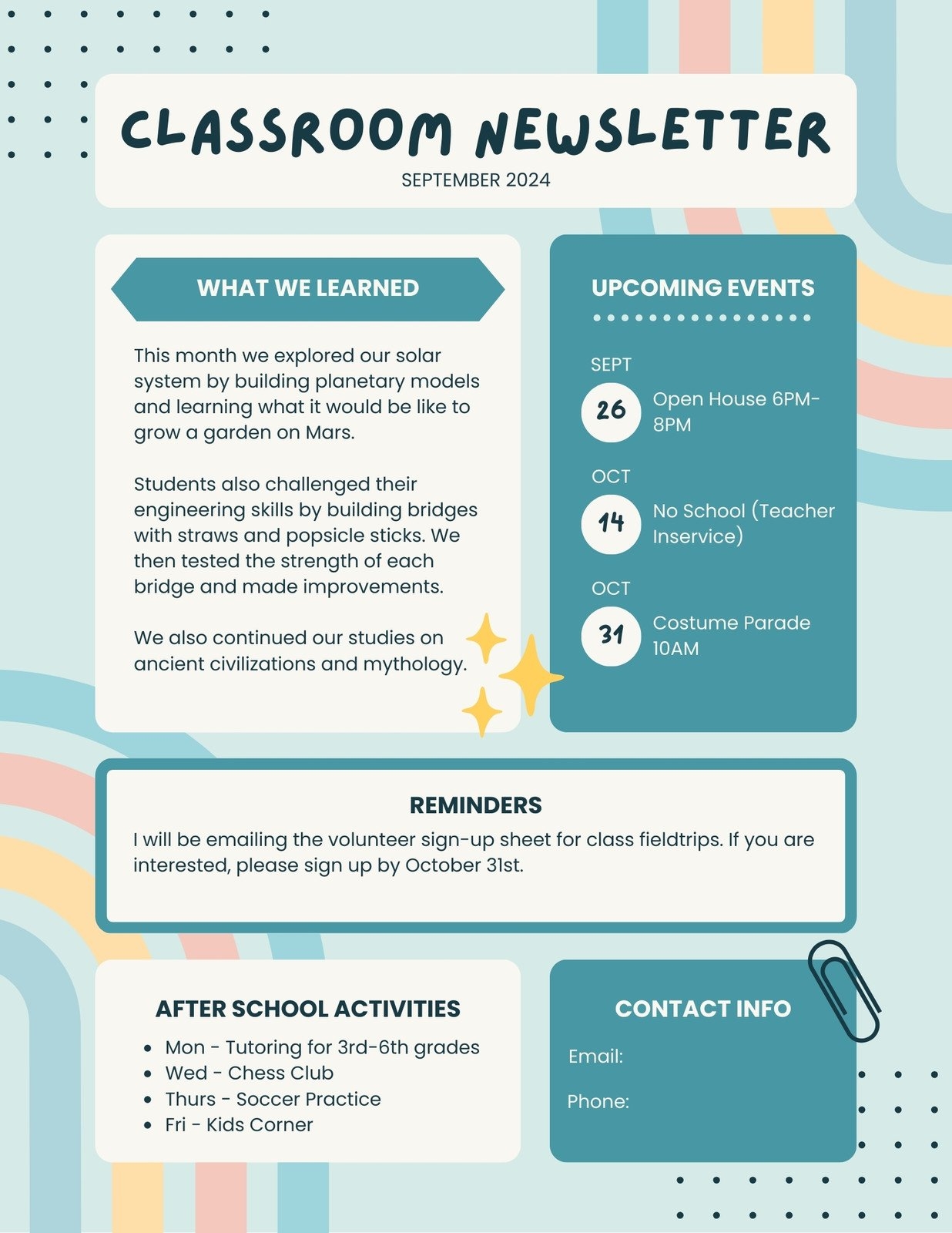 Free Printable Newsletter Templates