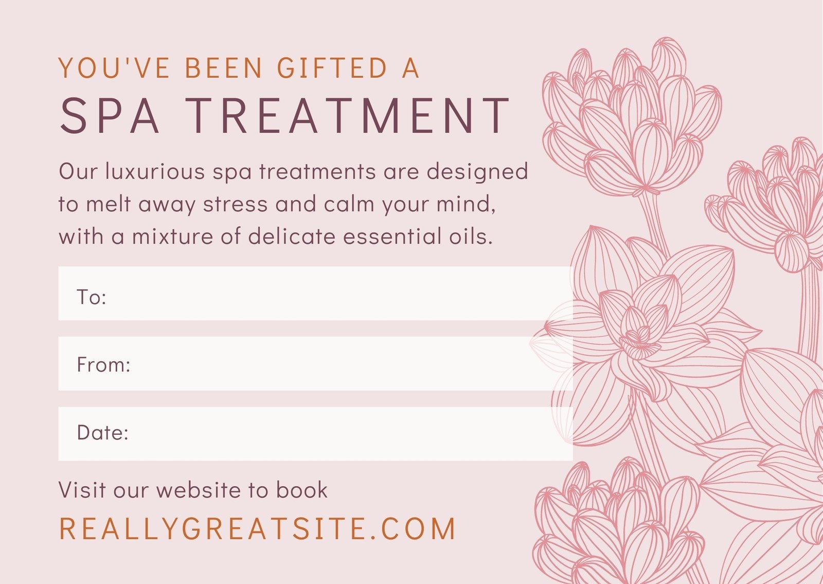 Free Printable Spa Gift Voucher Templates