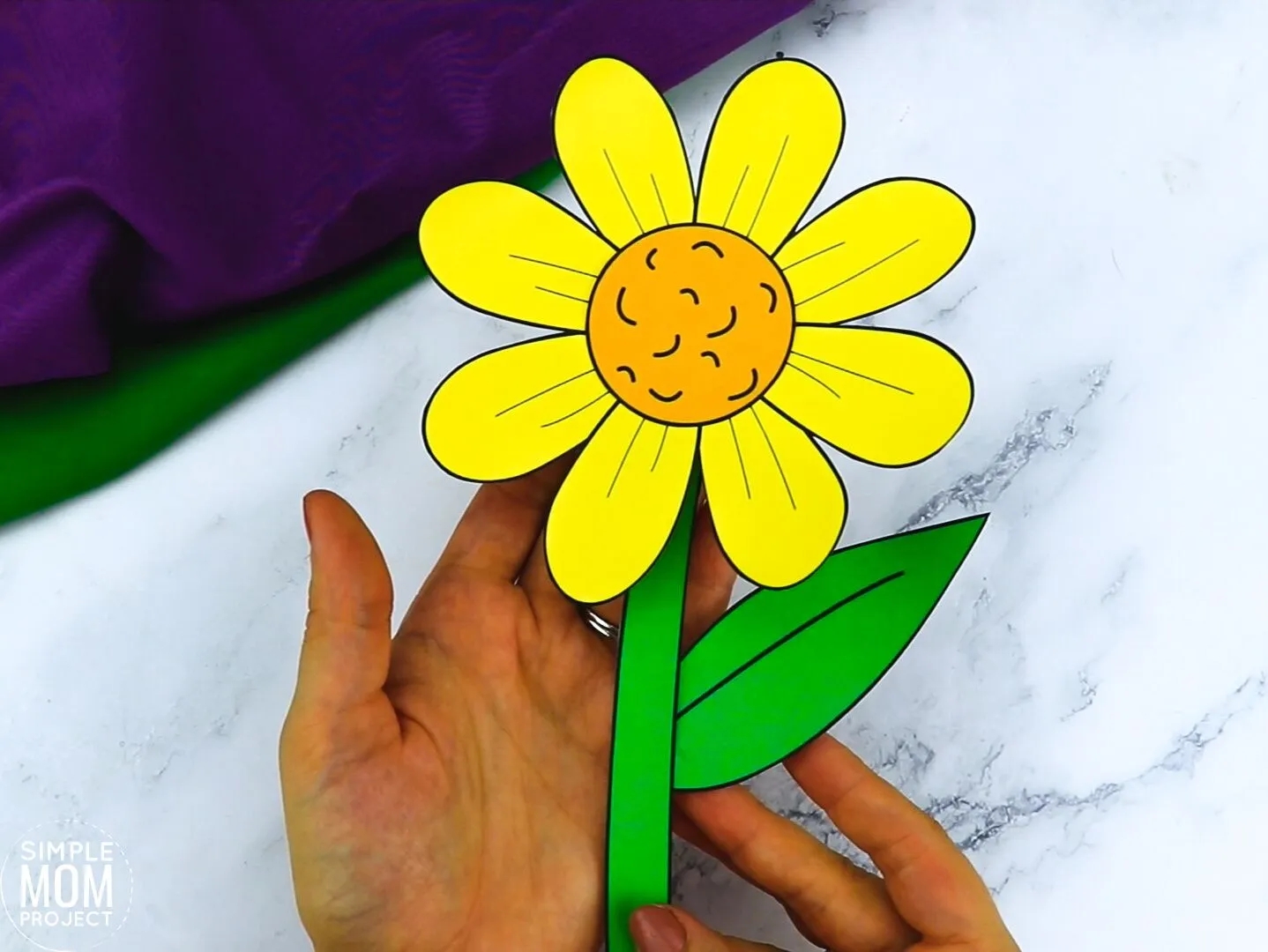 Free Printable Daisy Craft Template Simple Mom Project