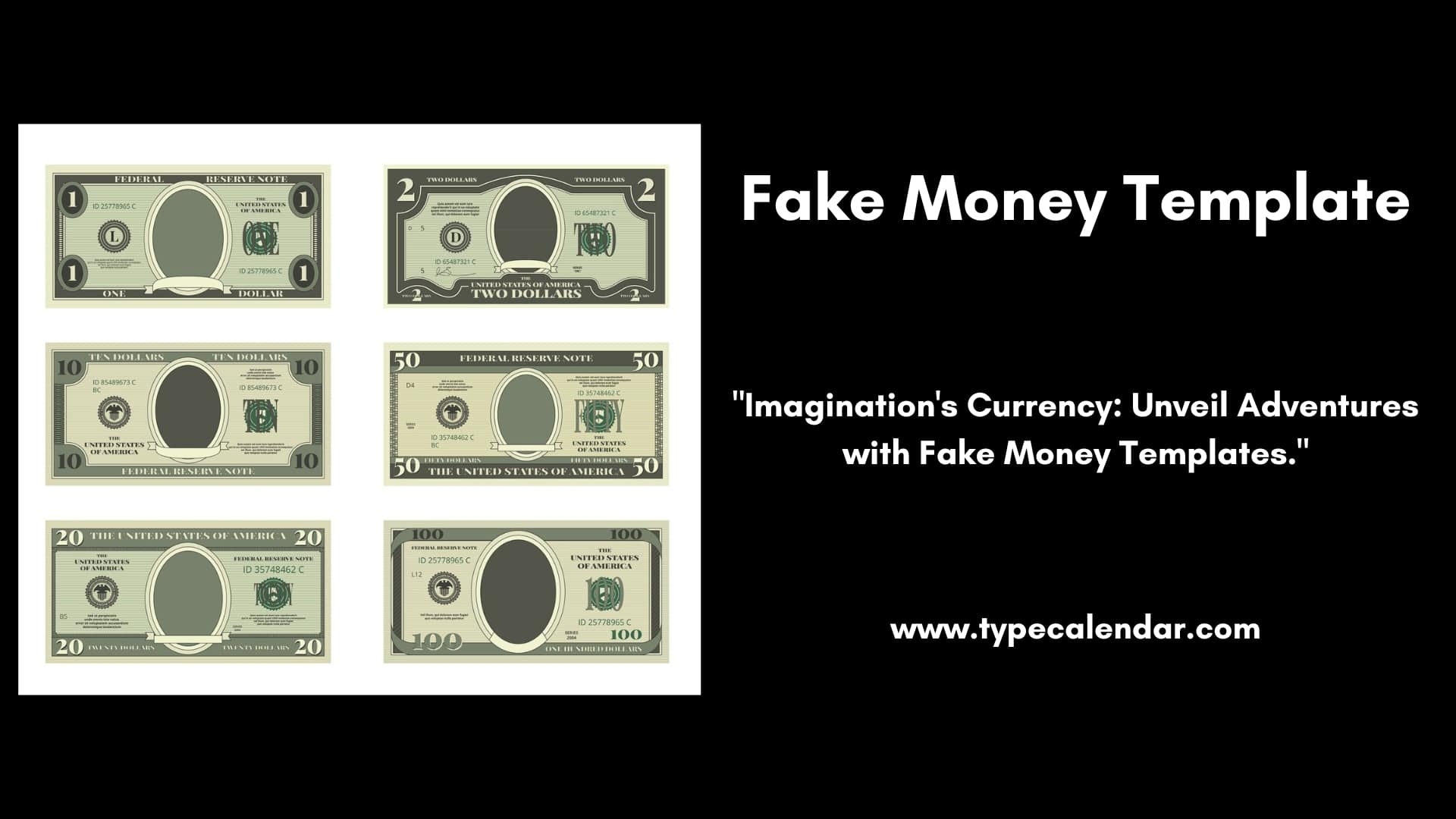 Free Printable Fake Money Template For Teachers