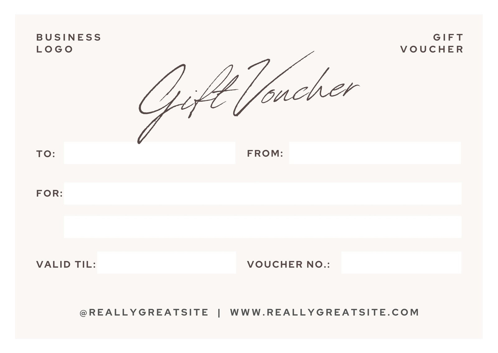 Gift Certificate Printable Template Free