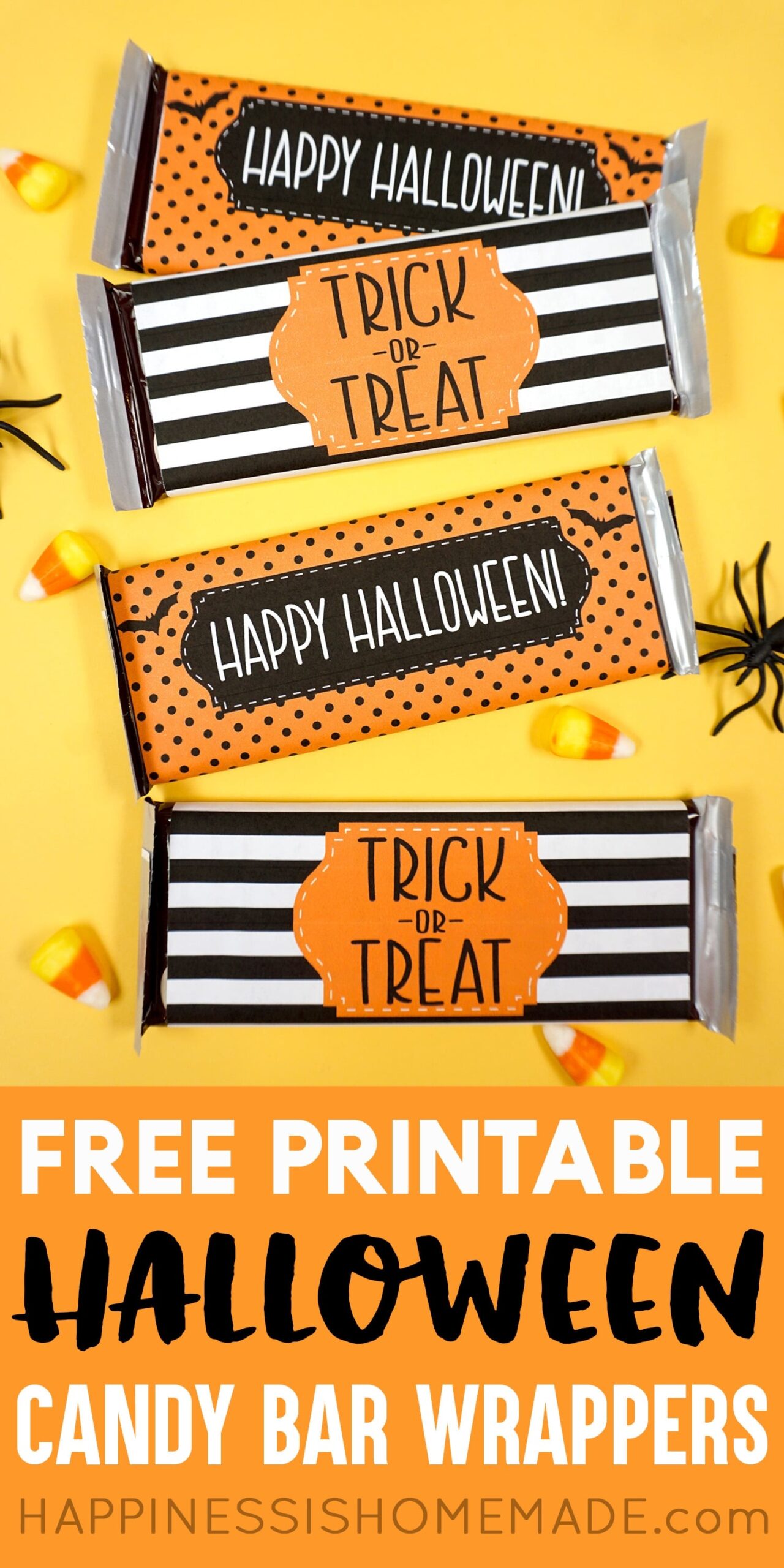 Free Printable Halloween Candy Bar Wrappers Happiness Is Homemade