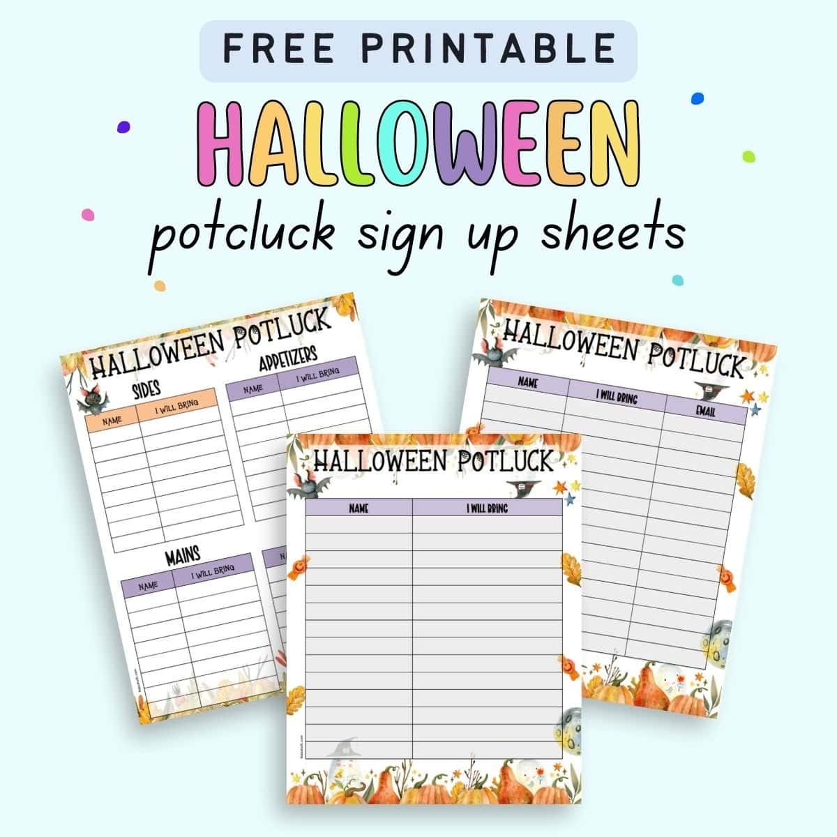 Free Printable Potluck Sign Up Sheet Template Word