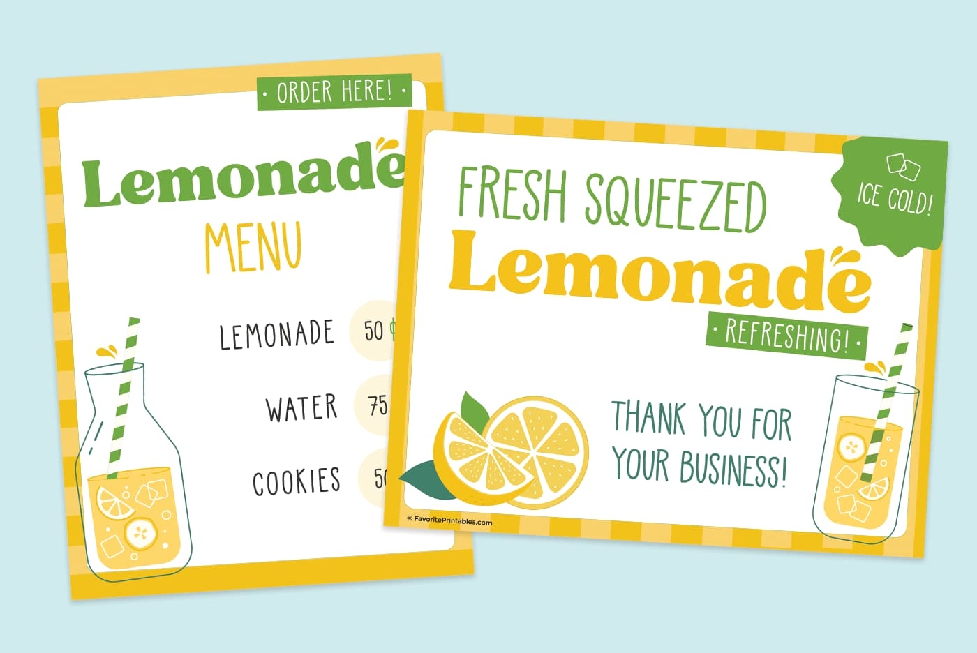 Free Printable Lemonade Stand Sign Template