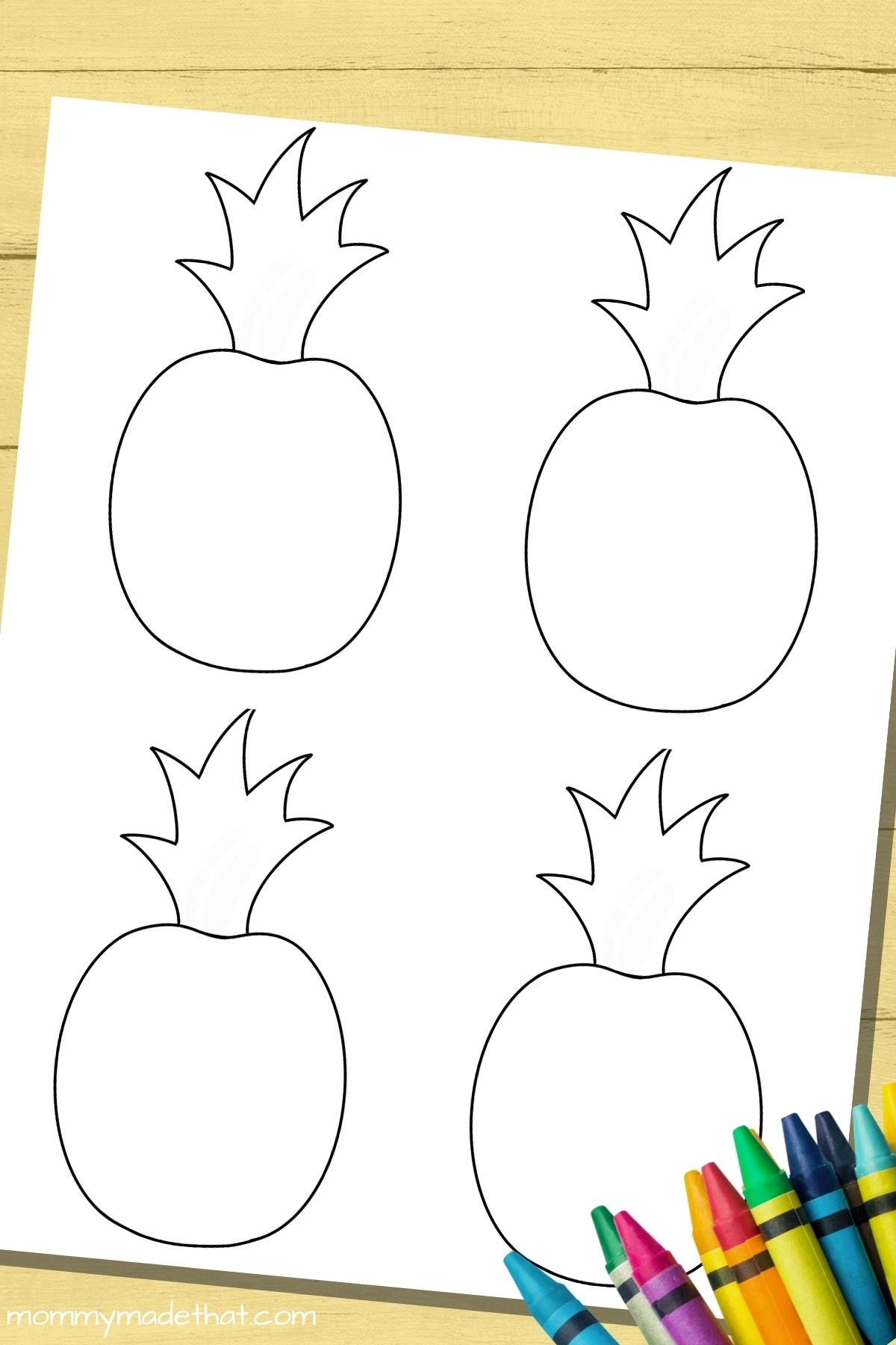Free Printable Pineapple Templates Outlines