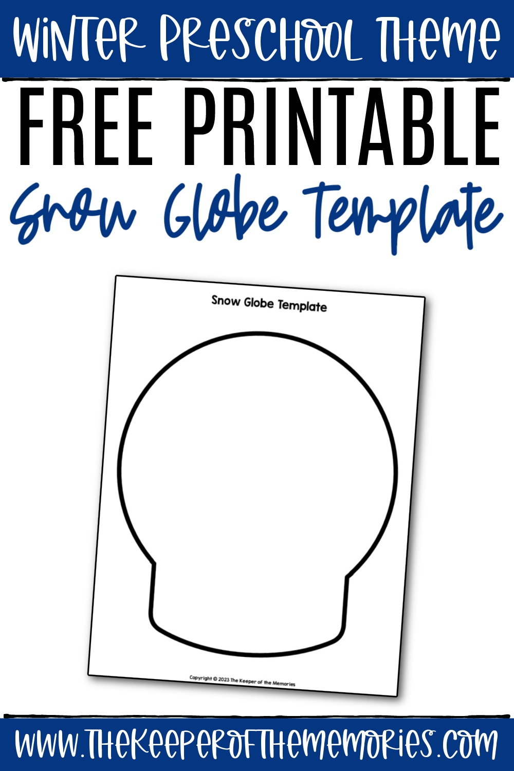 Free Printable Snow Globe Template The Keeper Of The Memories