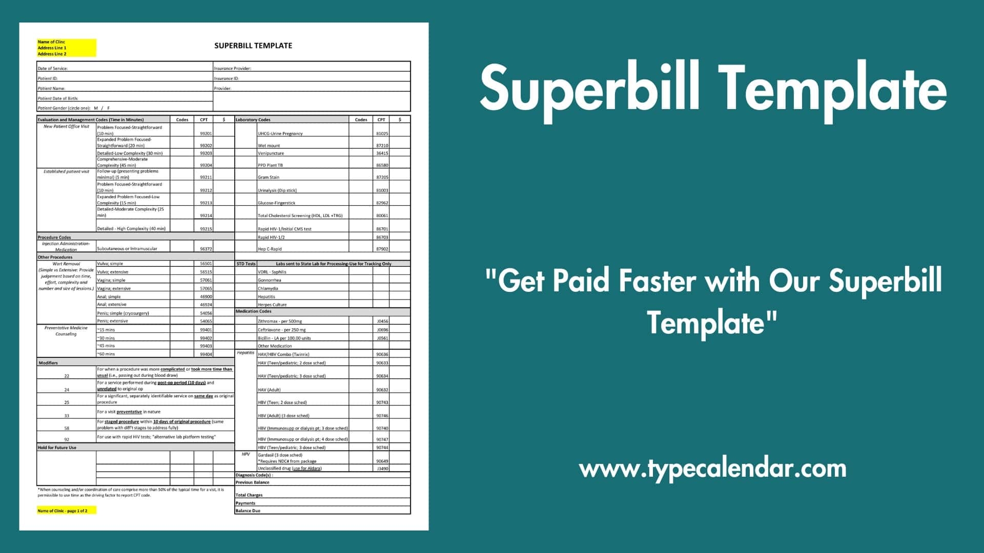 Free Printable Superbill Templates PDF Psychotherapy Speech Physical Therapy
