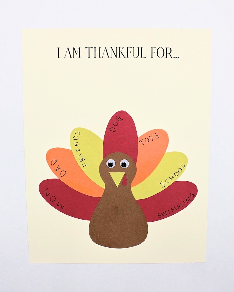 Free Printable Turkey Feather Template