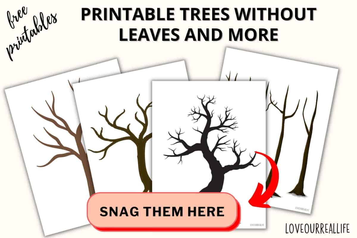 FREE Printable Trees Without Leaves Template 19 Pages Love Our Real Life