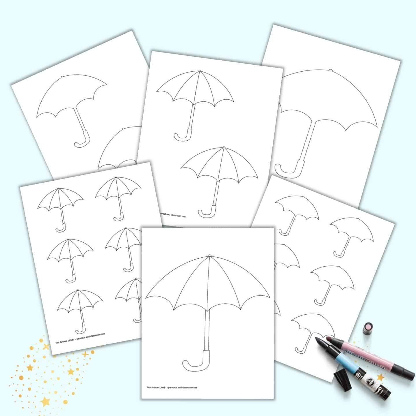 Free Printable Umbrella Template