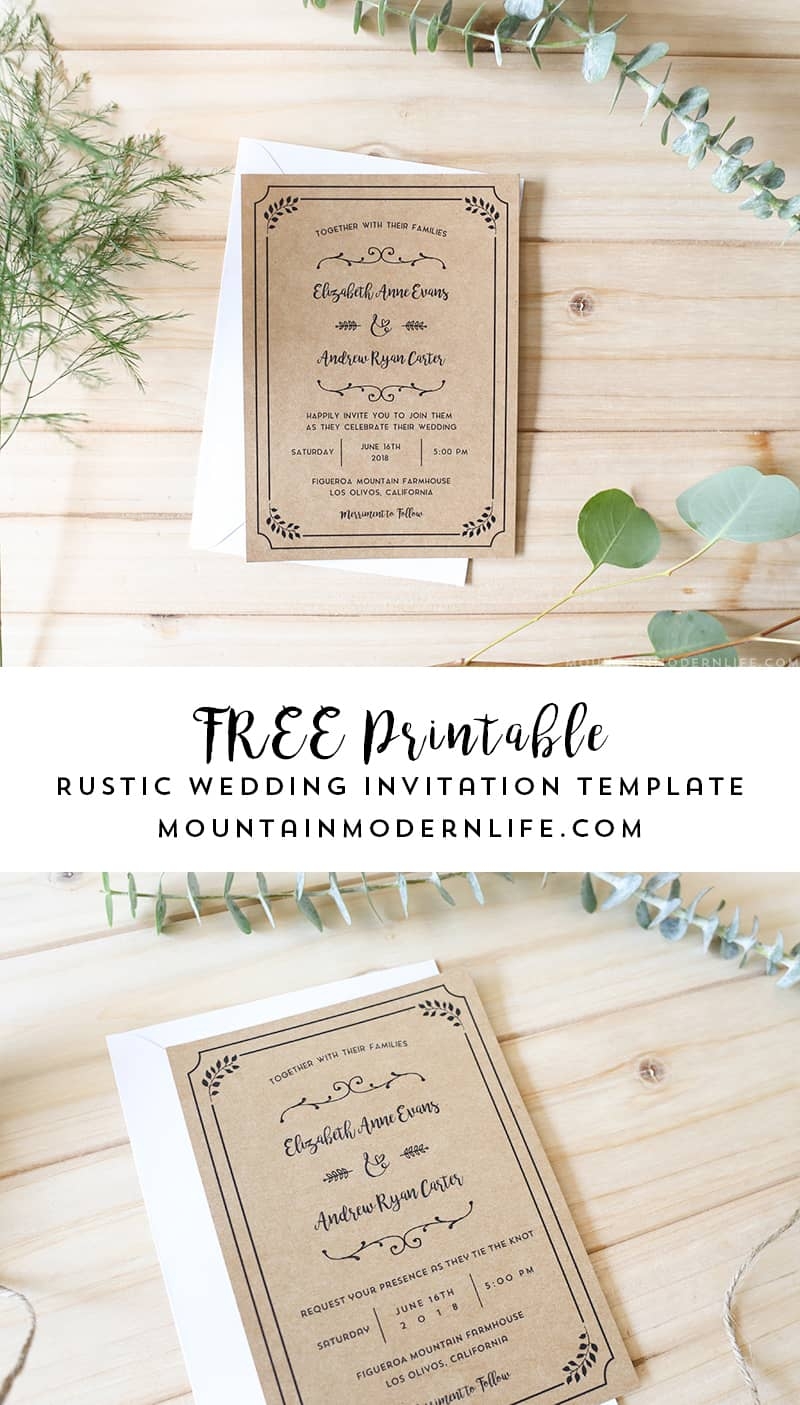 Invitation Templates Free Printable