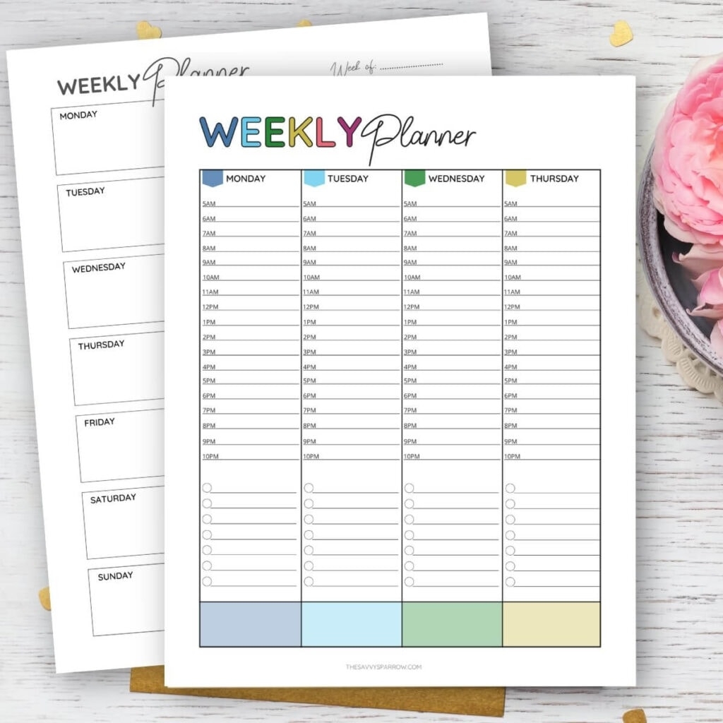 Free Printable Weekly Planner Template