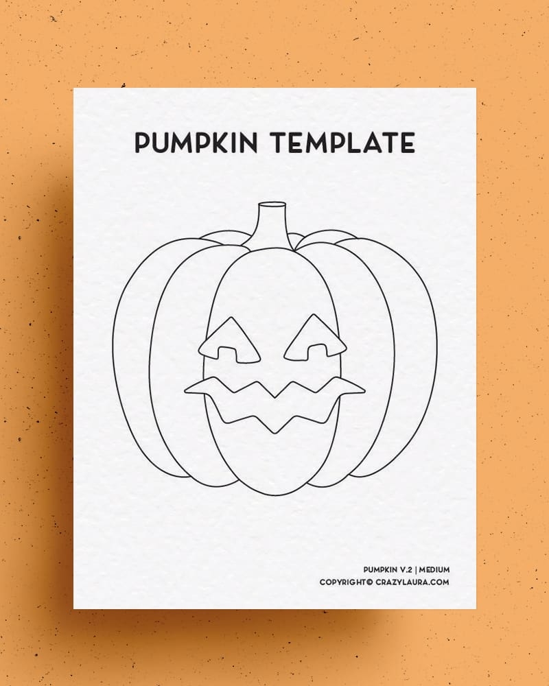 Free Pumpkin Template Stencil Printable Sheets Crazy Laura
