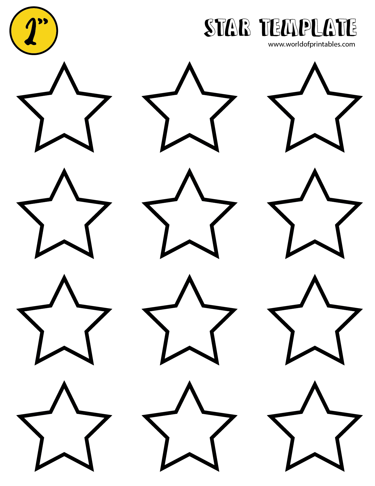 Free Template Of Stars Printable