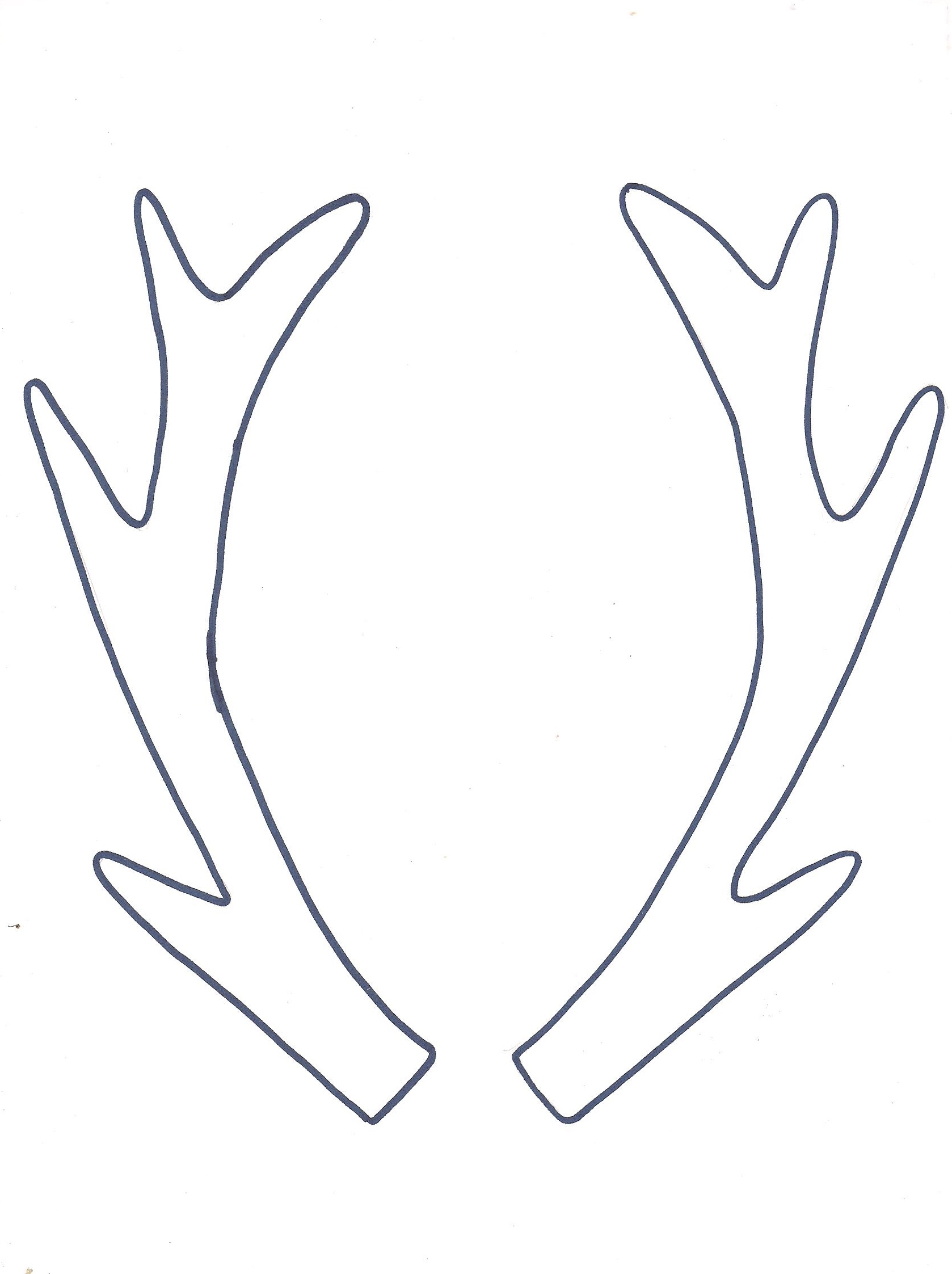 Reindeer Antlers Template Free Printable