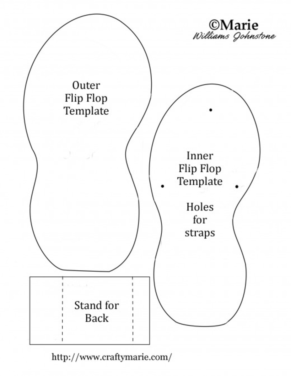 How To Make A Flip Flop Card With Printable Template HubPages