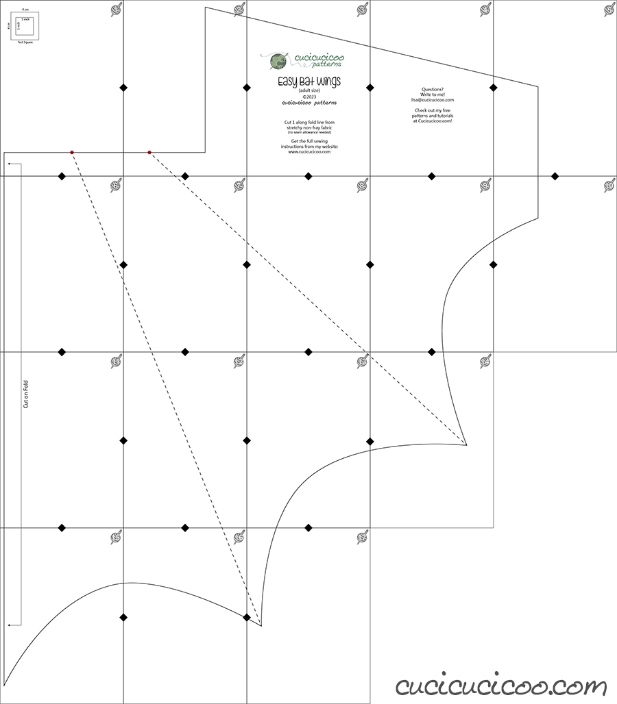 Free Printable Bat Wing Template