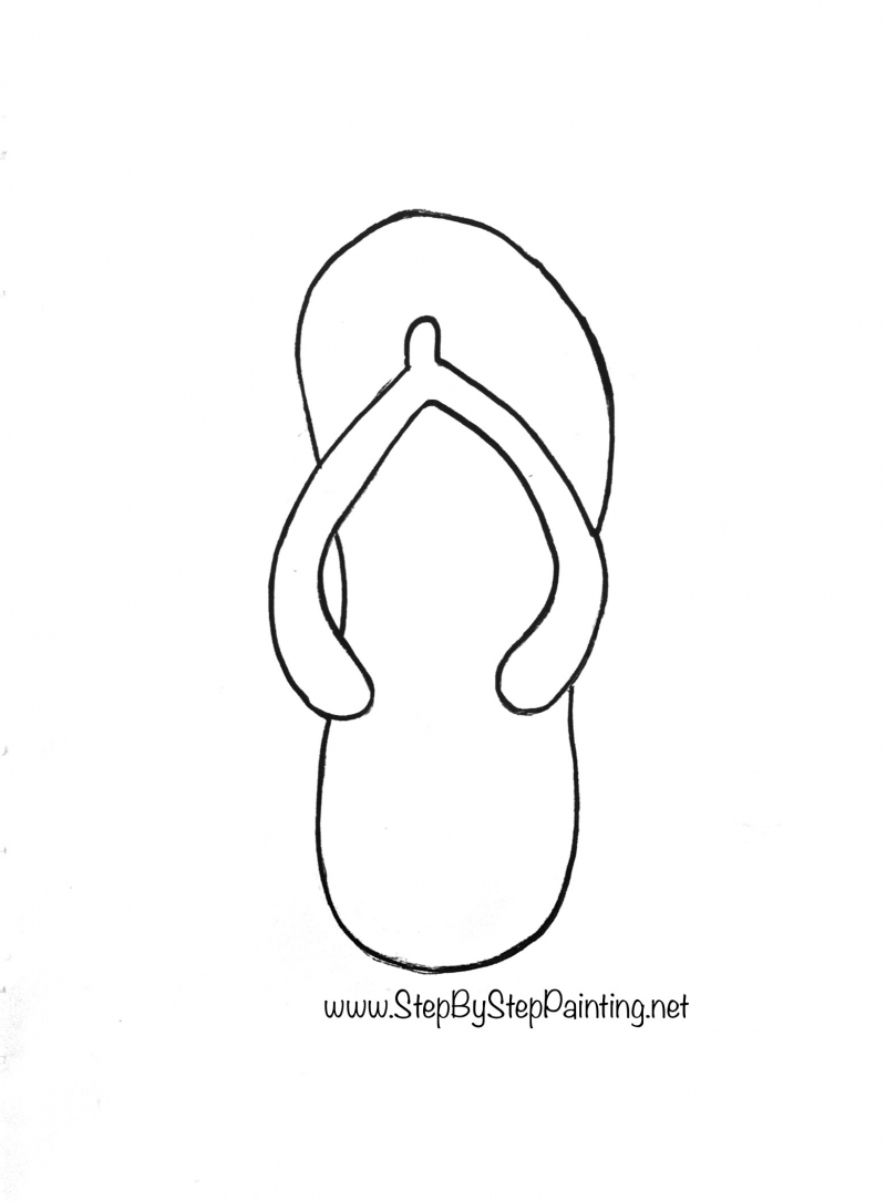 How To Paint Flip Flops On The Shore Tracie Kiernan Step By Step Painting