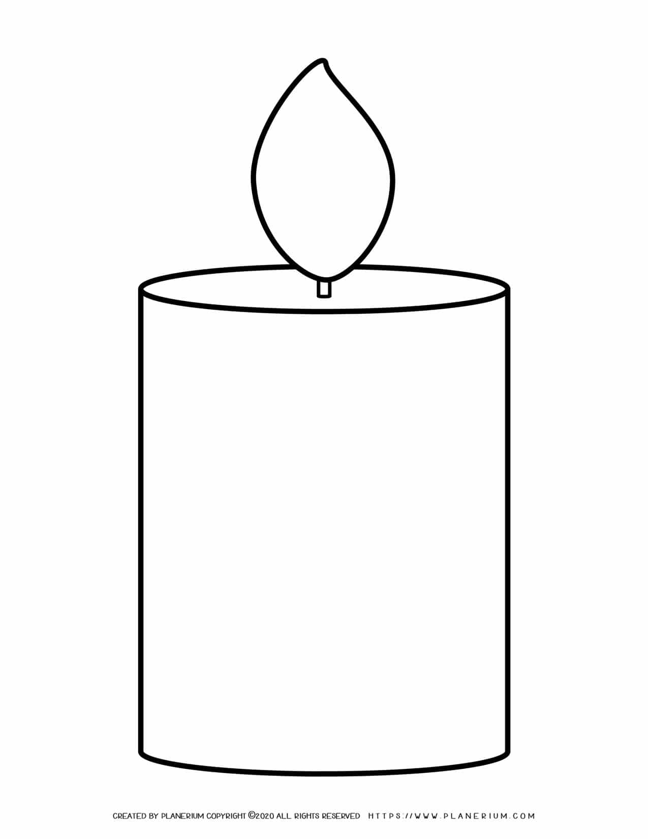 Large Candles Template Planerium