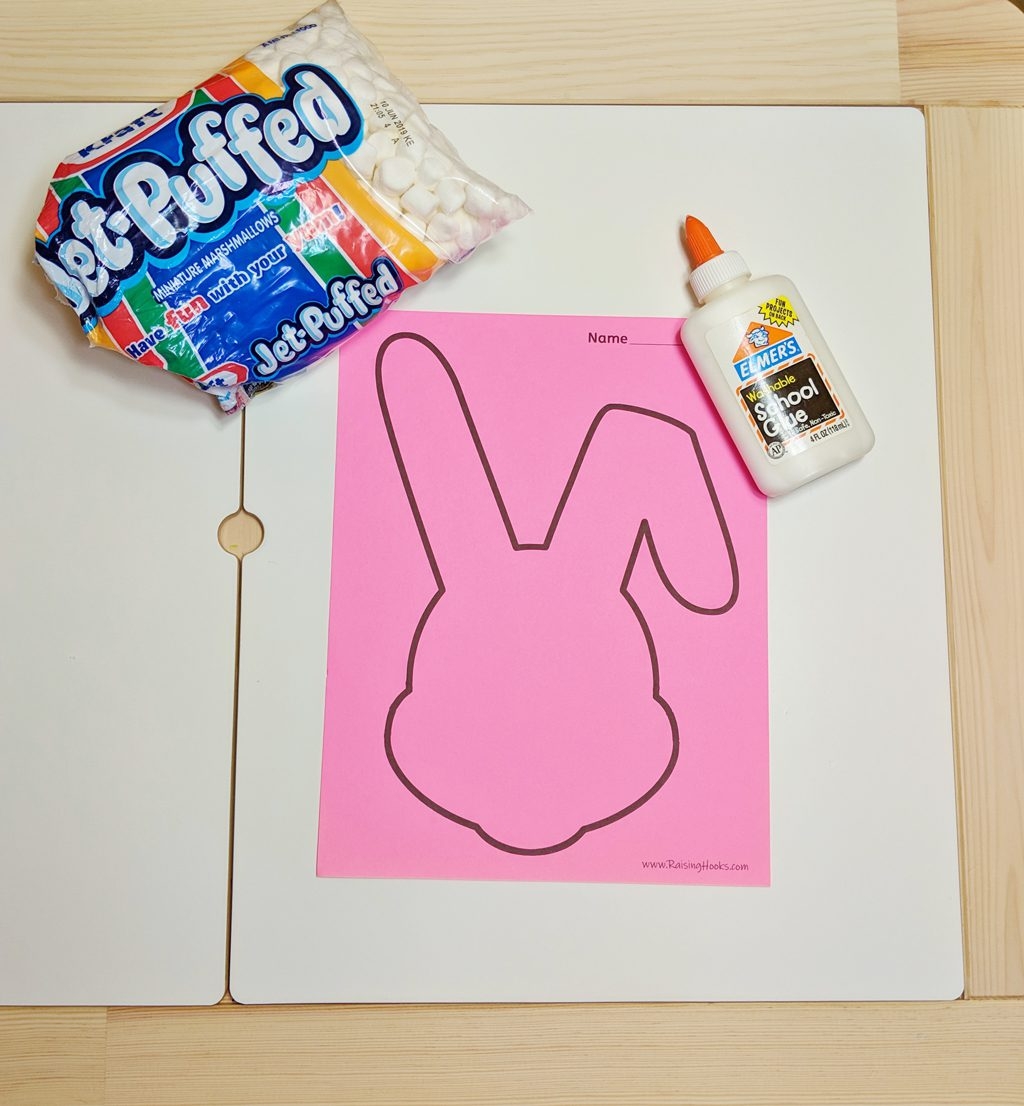 Marshmallow Easter Bunny Raising Hooks