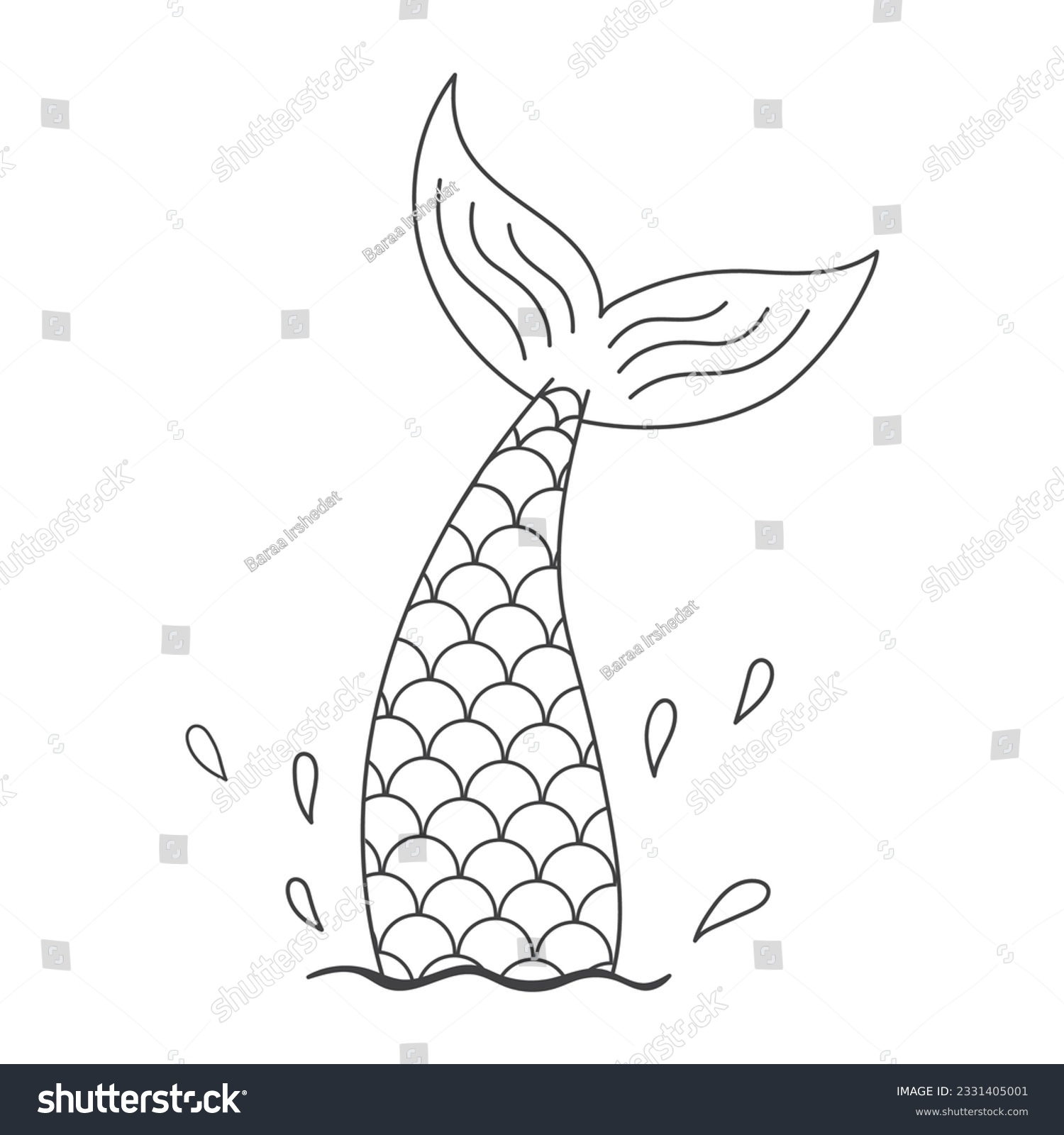 Mermaid Tail Template Over 3 694 Royalty Free Licensable Stock Illustrations Drawings Shutterstock