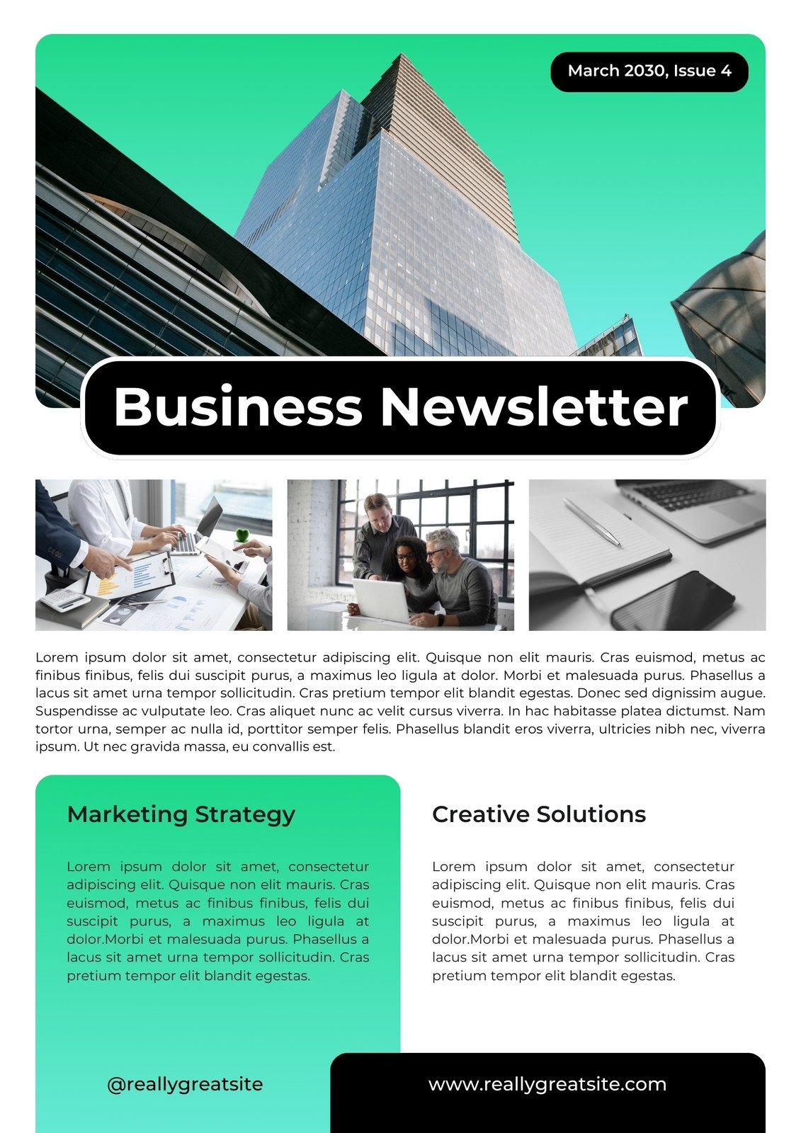 Page 5 Free Custom Printable Company Newsletter Templates Canva