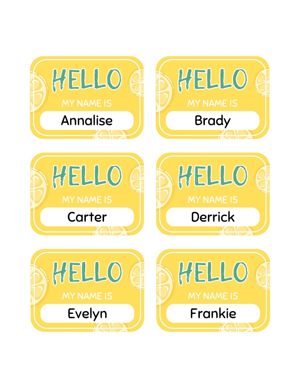 Page 6 Free Printable Customizable Name Tag Templates Canva
