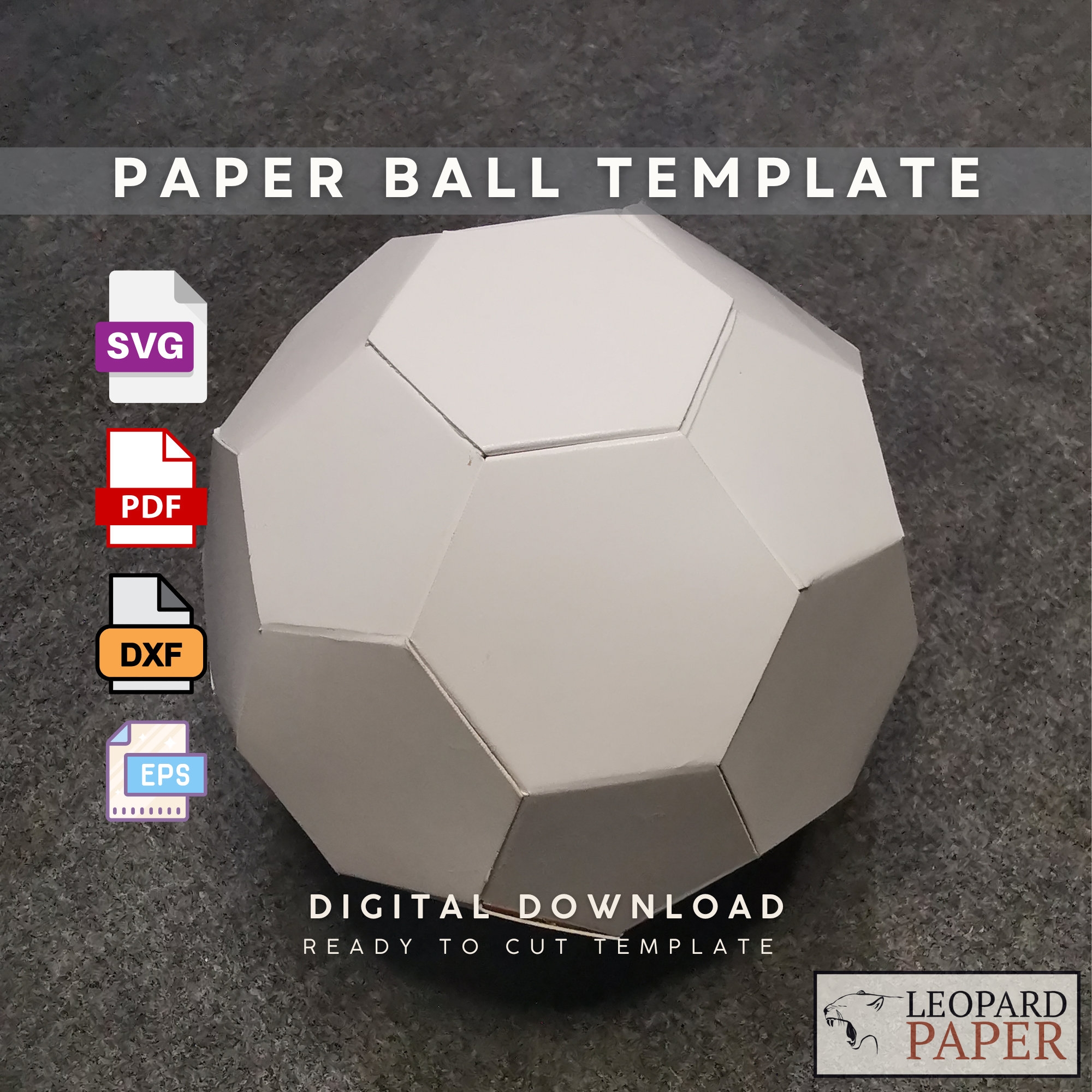 Paper Ball Template SVG Soccer Ball Paper Toy 3d Cricut Template For Kids Paper Candy Box Ball 3d Paper Craft Soccer Goal Svg Etsy Canada