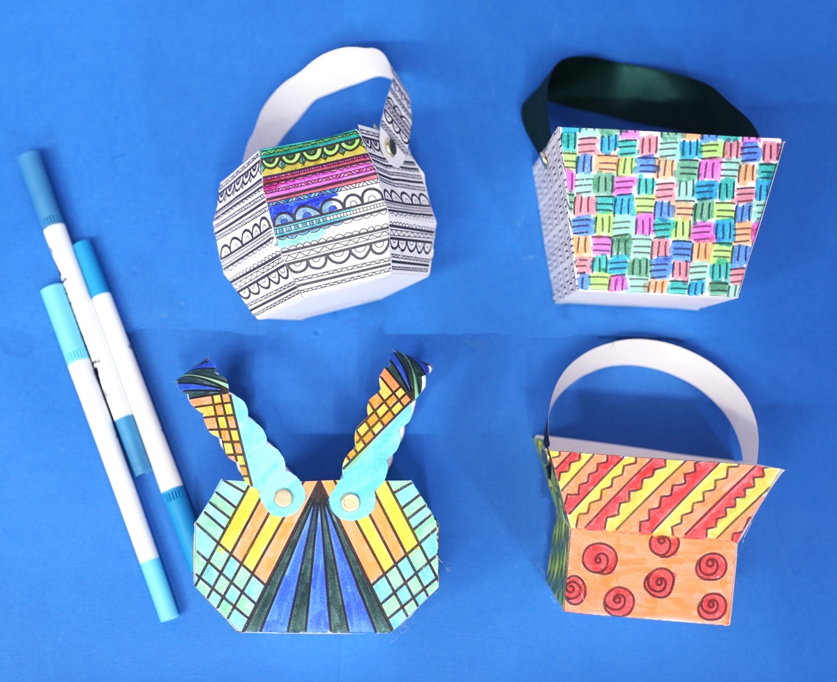 Paper Basket Templates FREE Printable Moms And Crafters