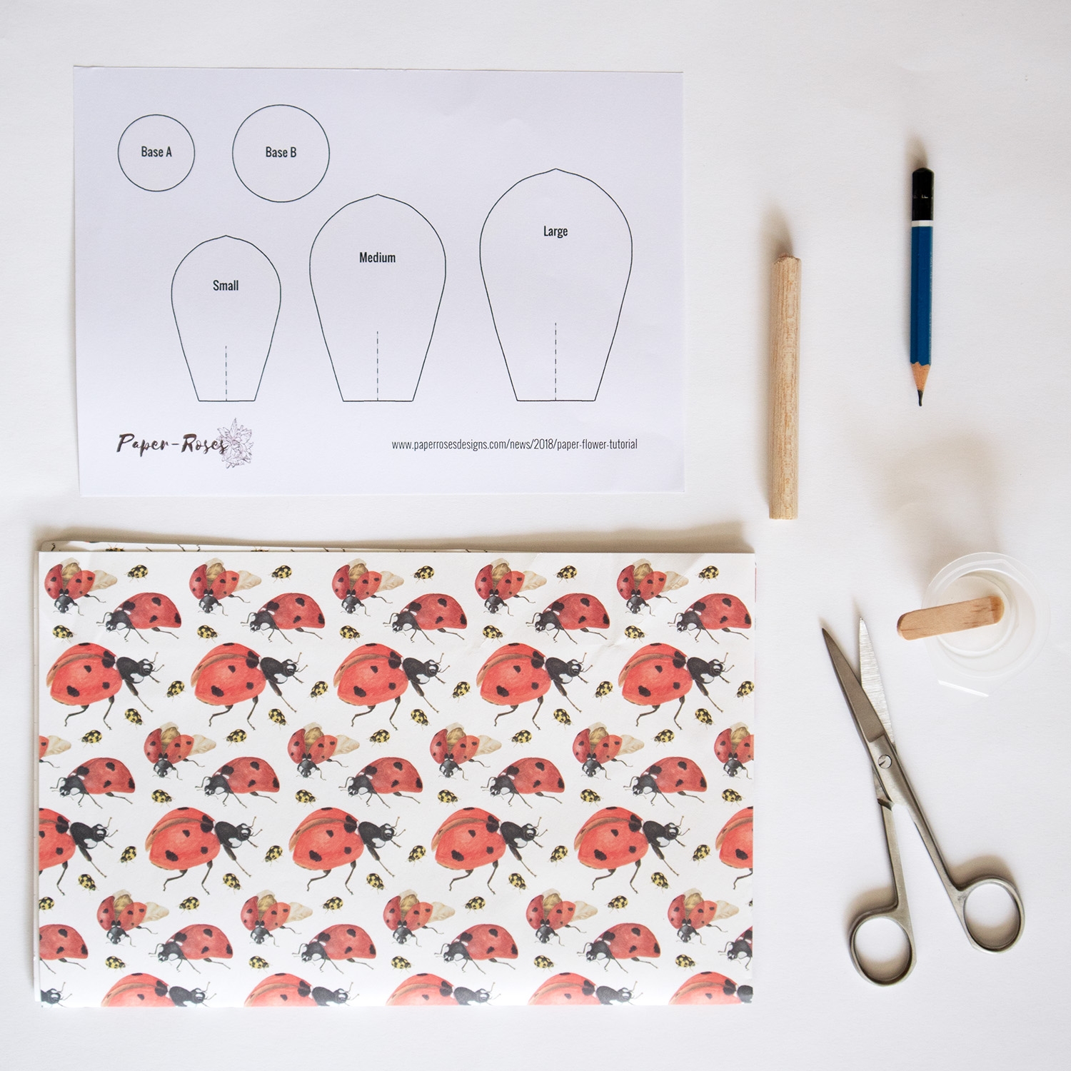 Paper Rose Printable Template