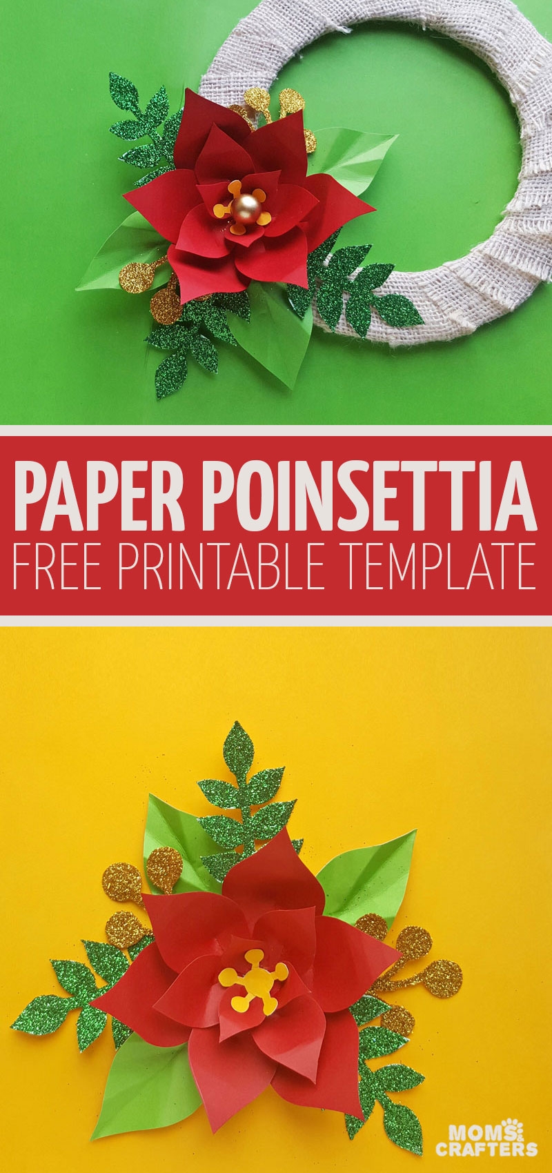 Free Printable Poinsettia Template