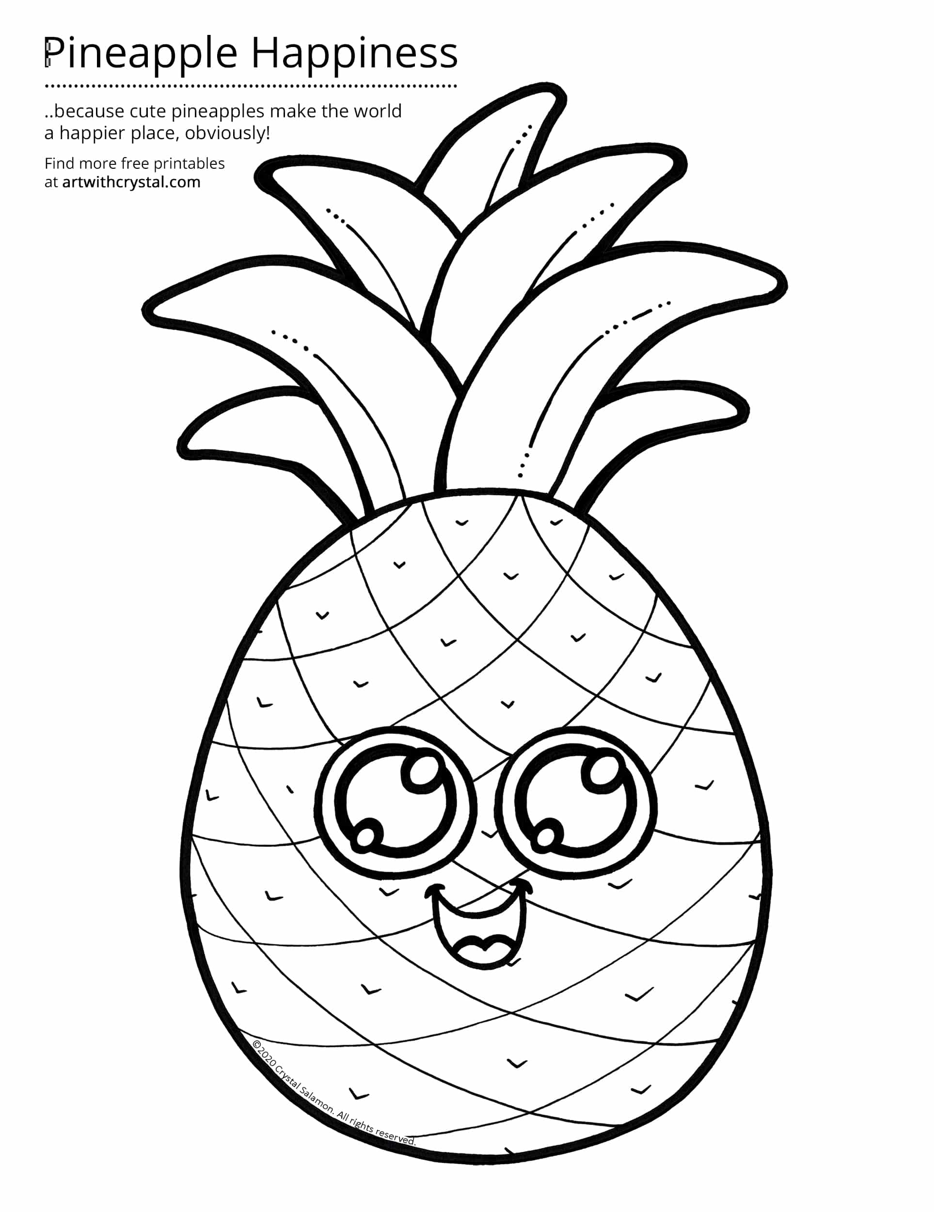 Free Printable Pineapple Template