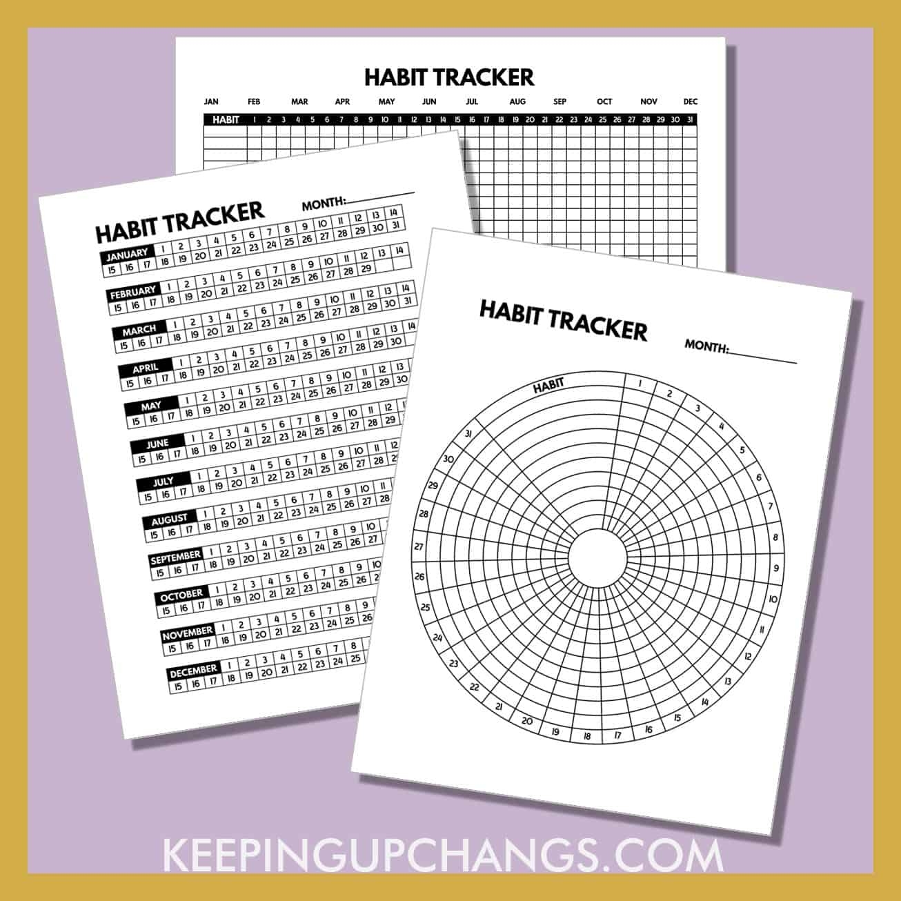 Free Printable Habit Tracker Template