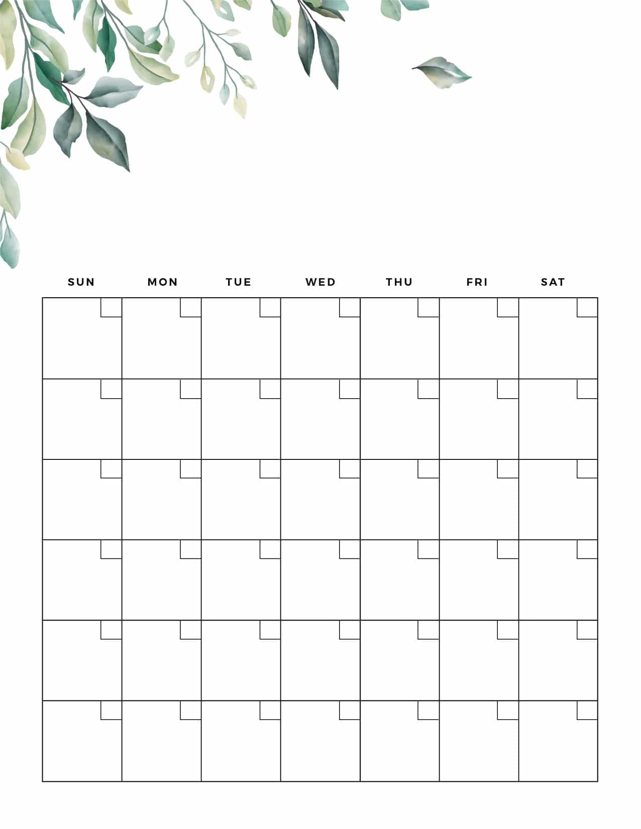 Free Calendar Template Printable