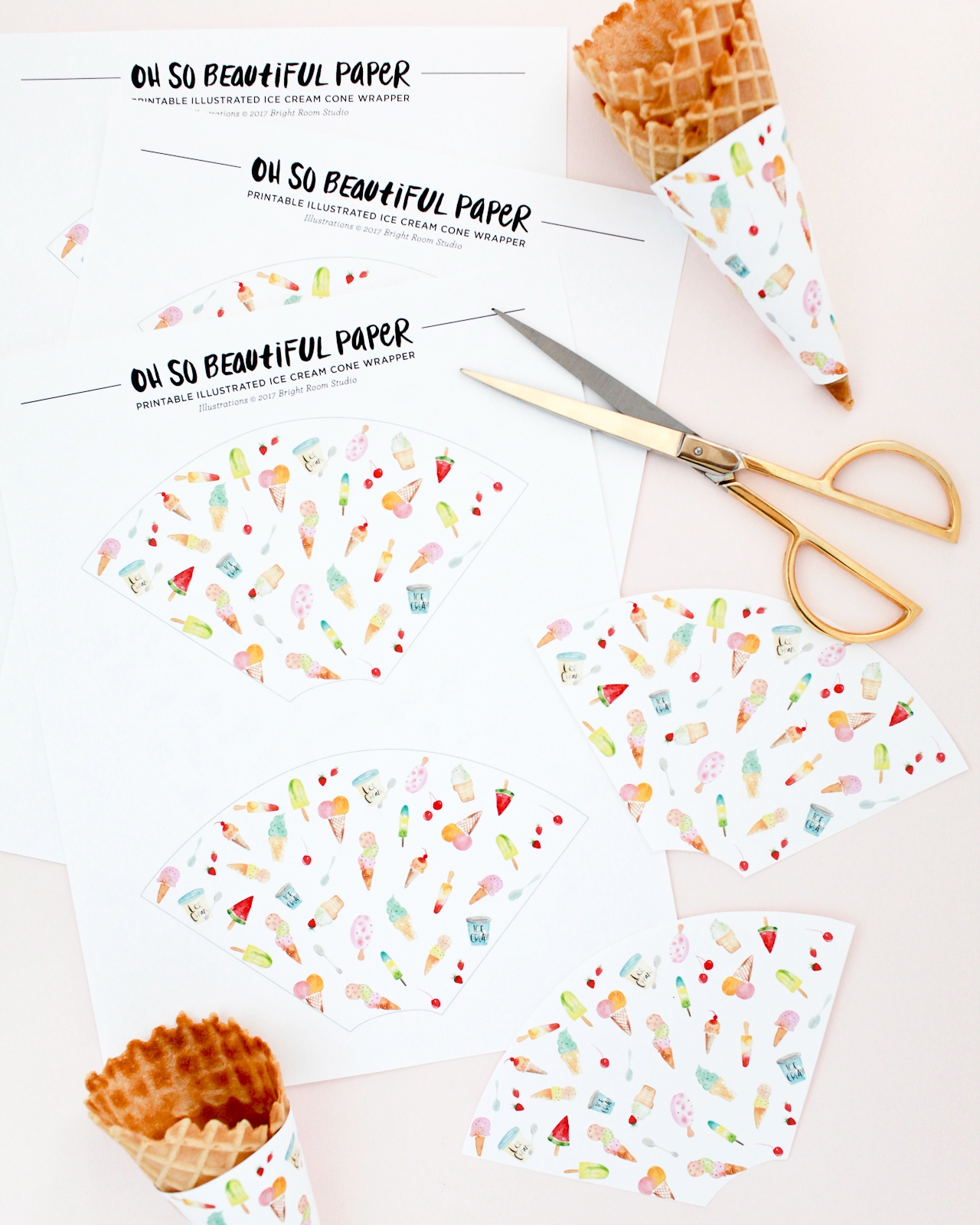 Free Printable Ice Cream Cone Template