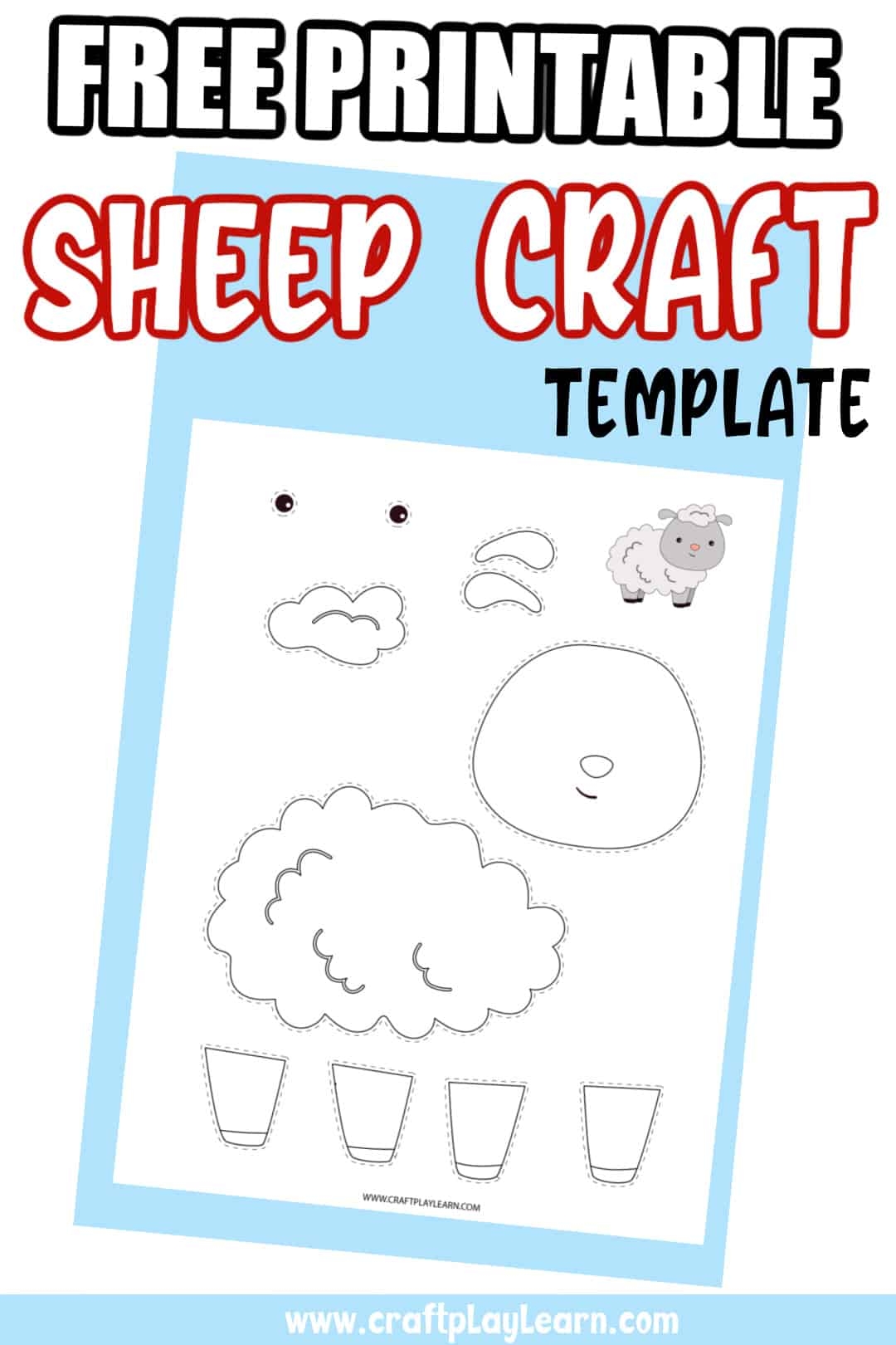 Sheep Template Printable Free