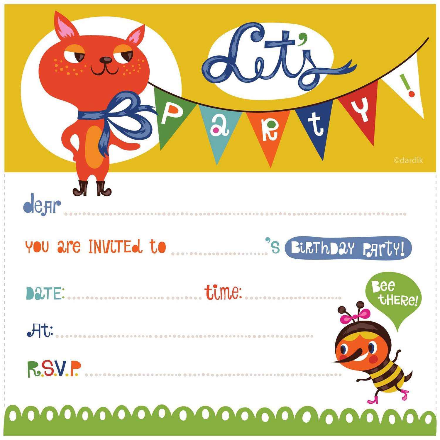 Printed Birthday Party Invitations New Arrivals