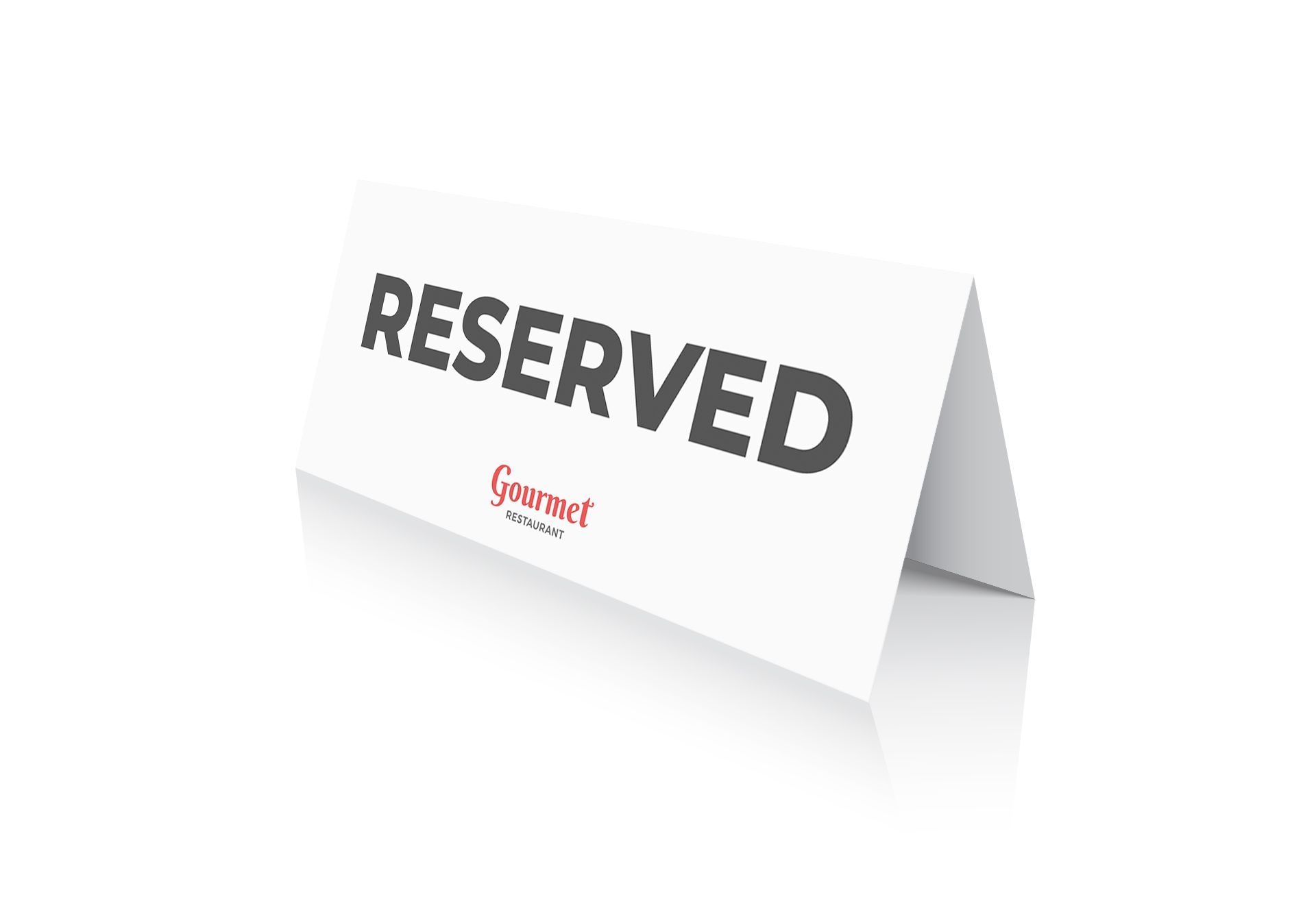 Restaurant Double Sided Reserved Signs Template Best Templates