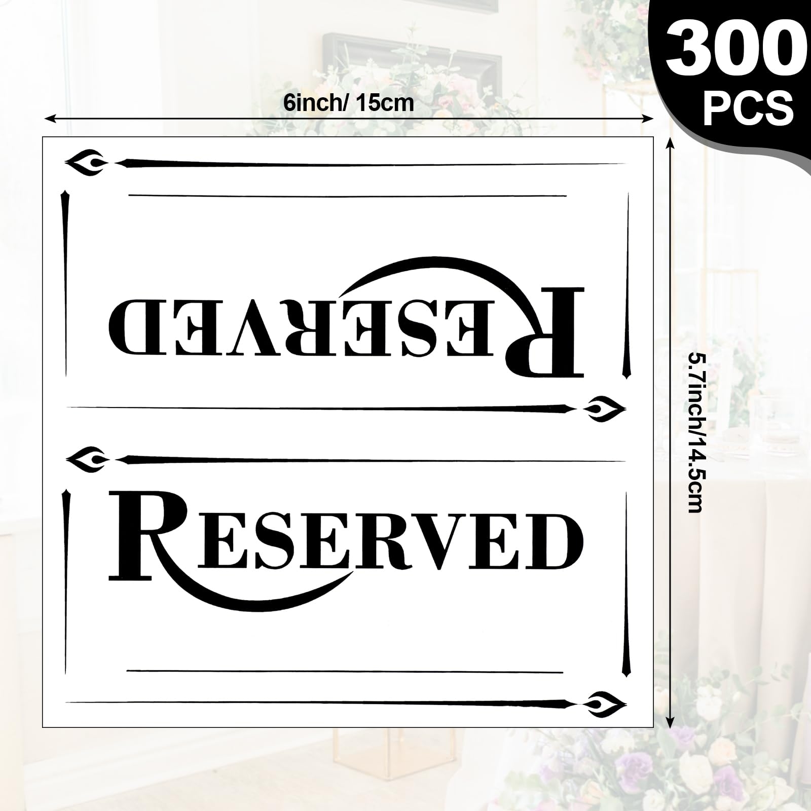 Resurhang 300 Pcs Paper Table Reserved Signs With Name Line Double Sided Classic Style White Black Amazon au