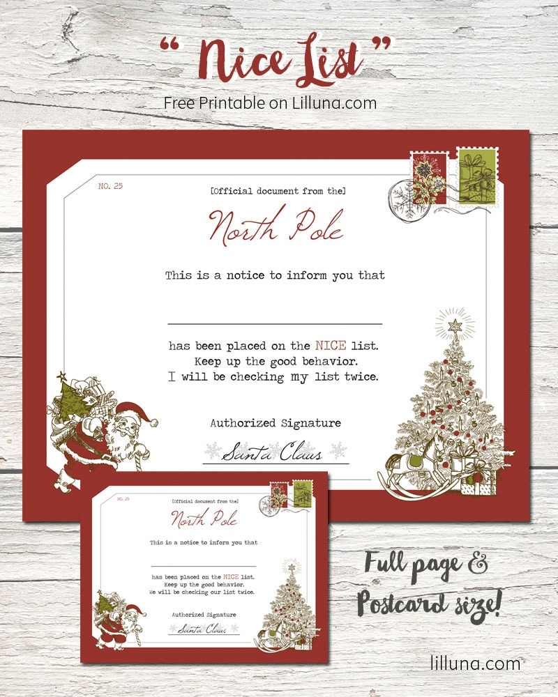 Santa s Nice List Certificate Let s DIY It All With Kritsyn Merkley