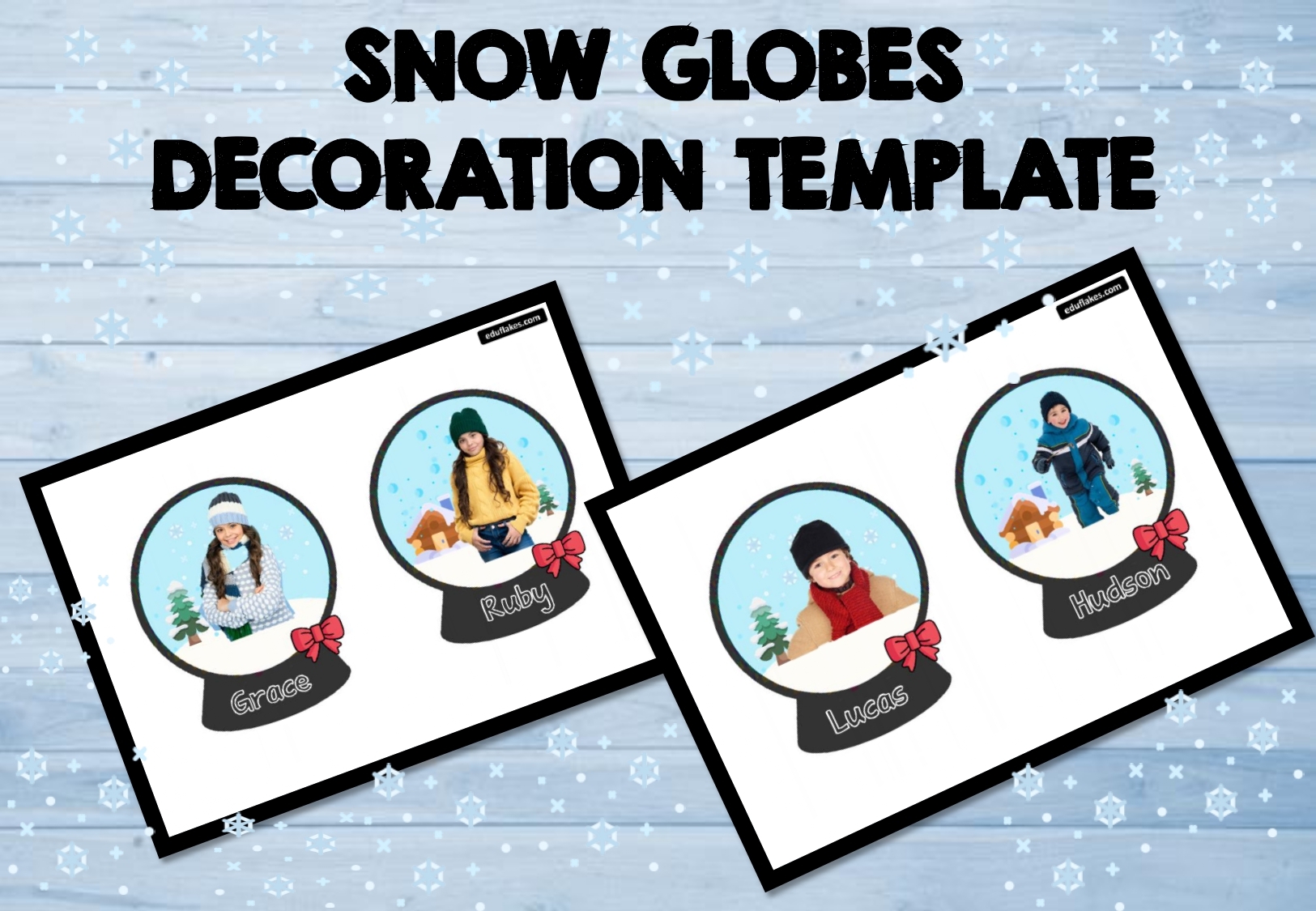Snow Globe Template Free PDF Eduflakes