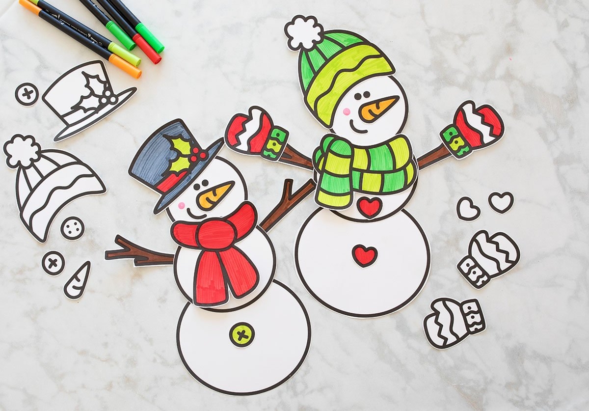 Free Printable Blank Snowman Template