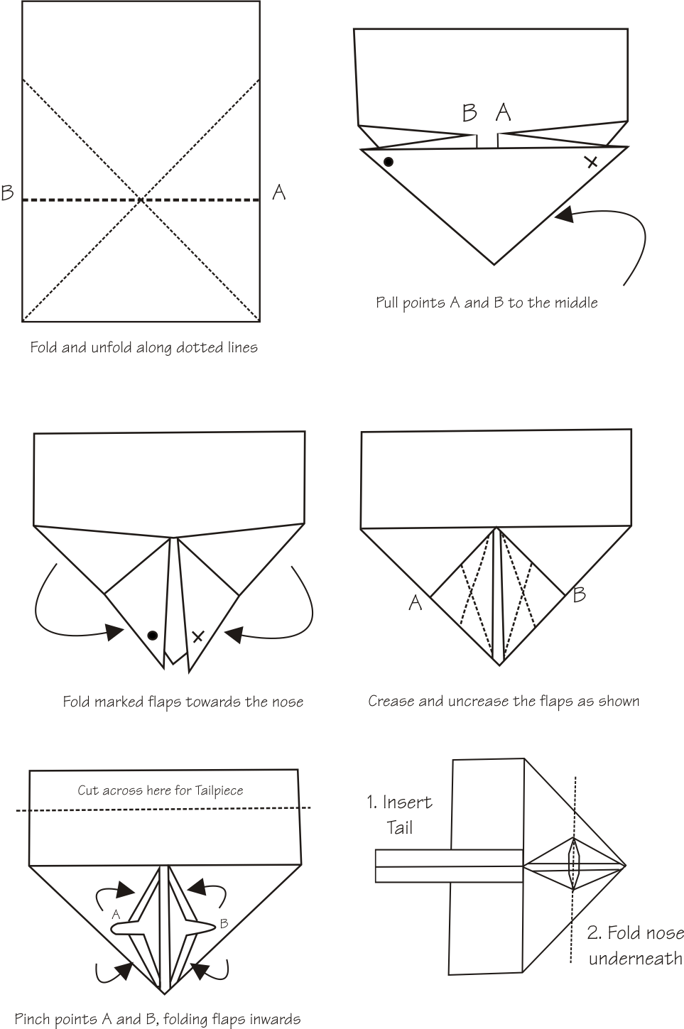 Printable 3d Paper Airplane Templates