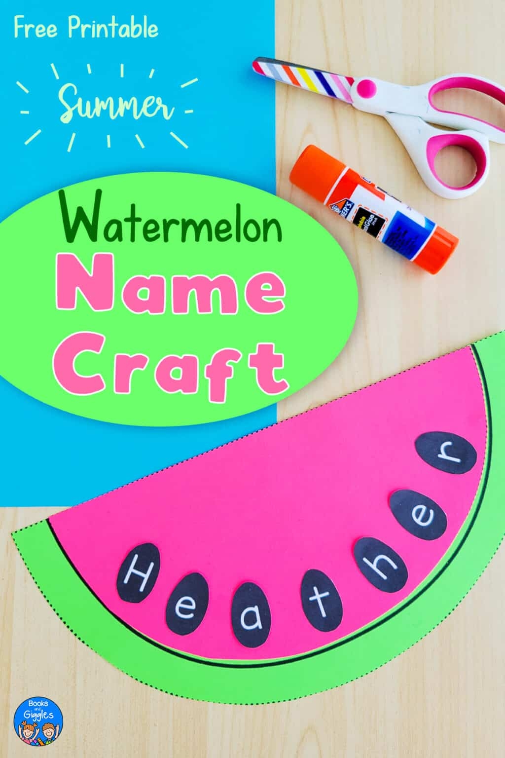 Watermelon Summer Name Craft