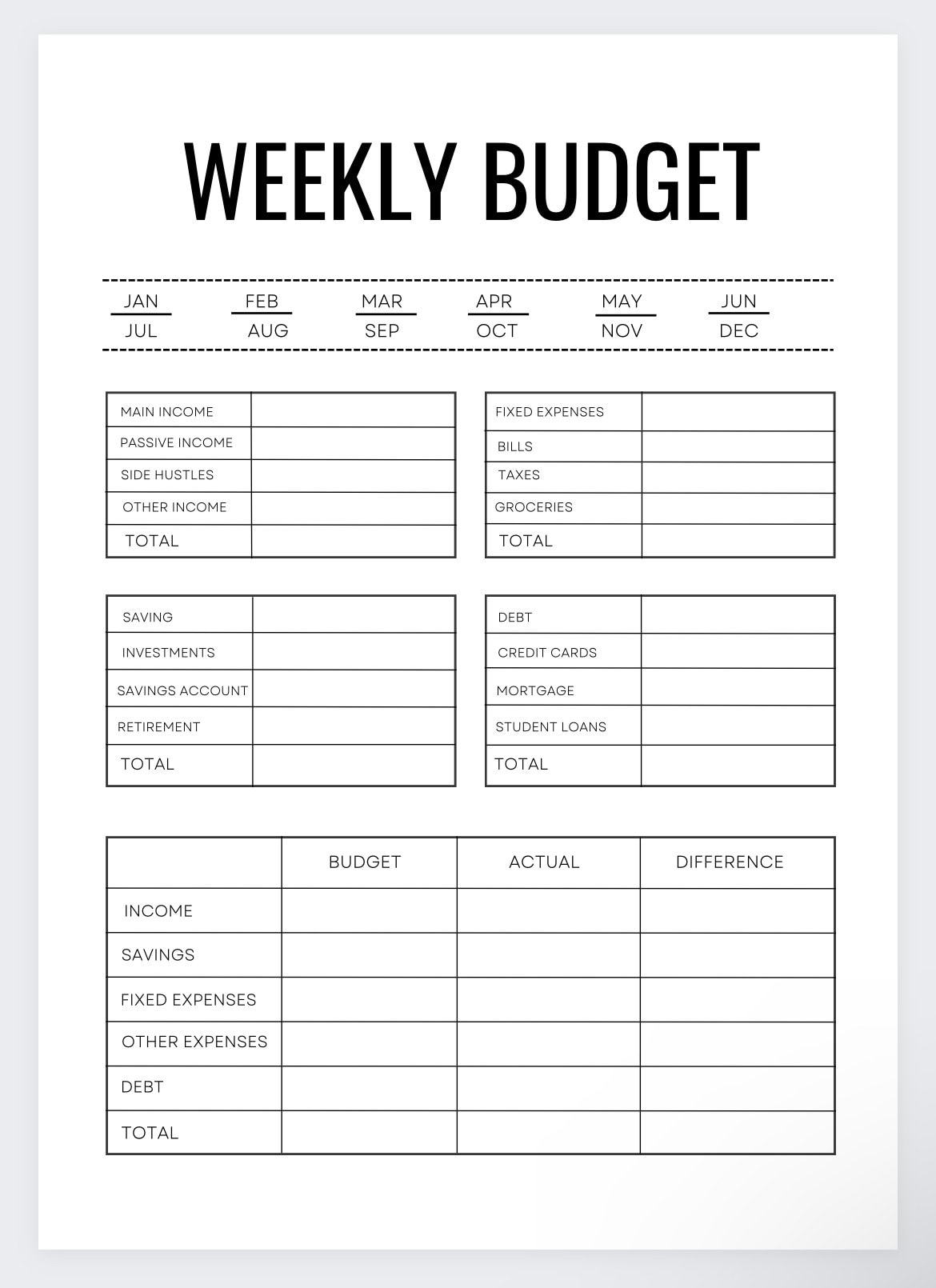 Weekly Budget biweekly Budget budget Template budget By Paycheck financial Planning budget Binder saving Money paycheck Budget budget Sheet Etsy UK