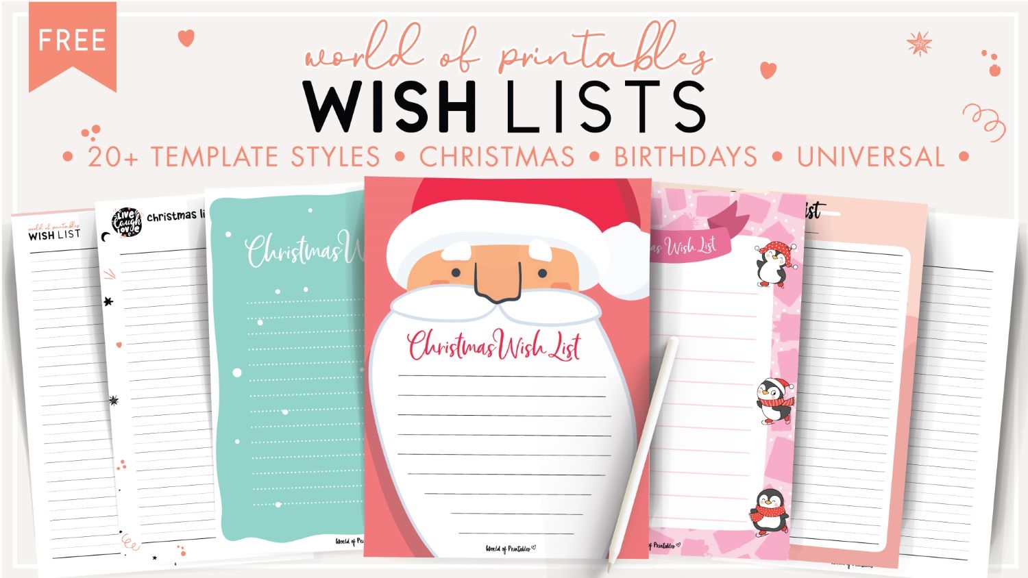 Wish List Templates For Christmas Amazon Universal World Of Printables