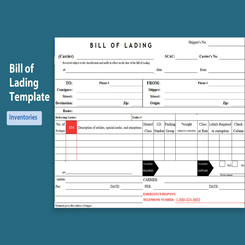 10 Best Free Bill Of Lading Template Excel WPS Office Academy