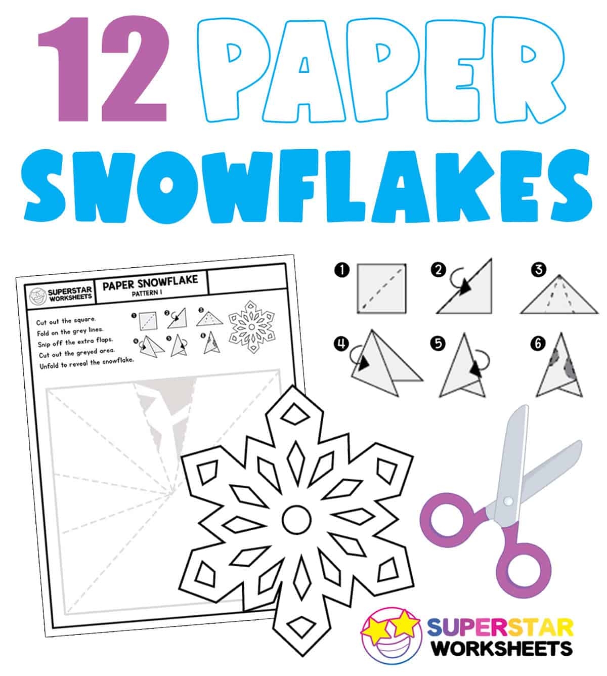 12 Free Paper Snowflake Templates Superstar Worksheets